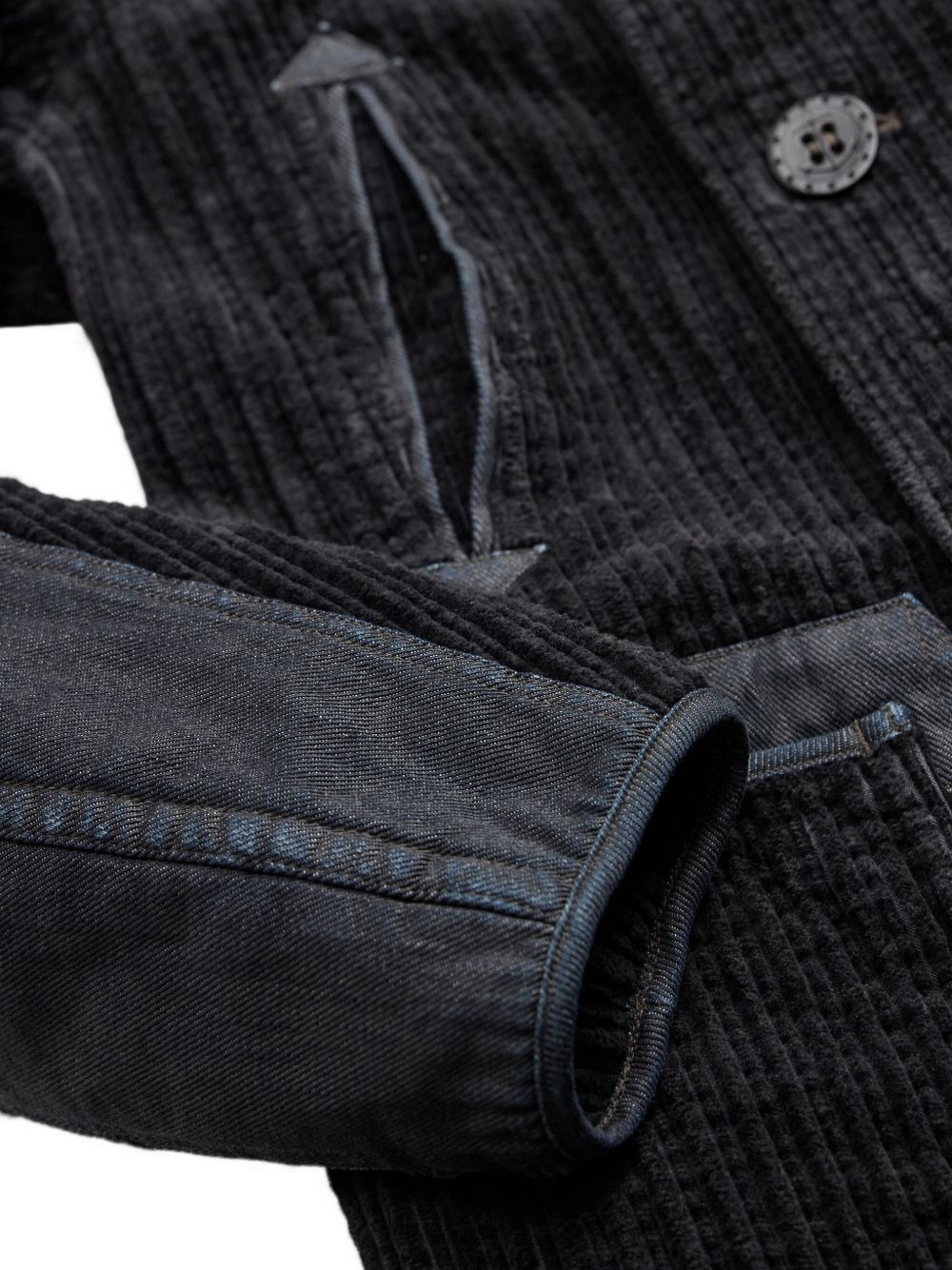 corduroy double-breasted jacket - 4