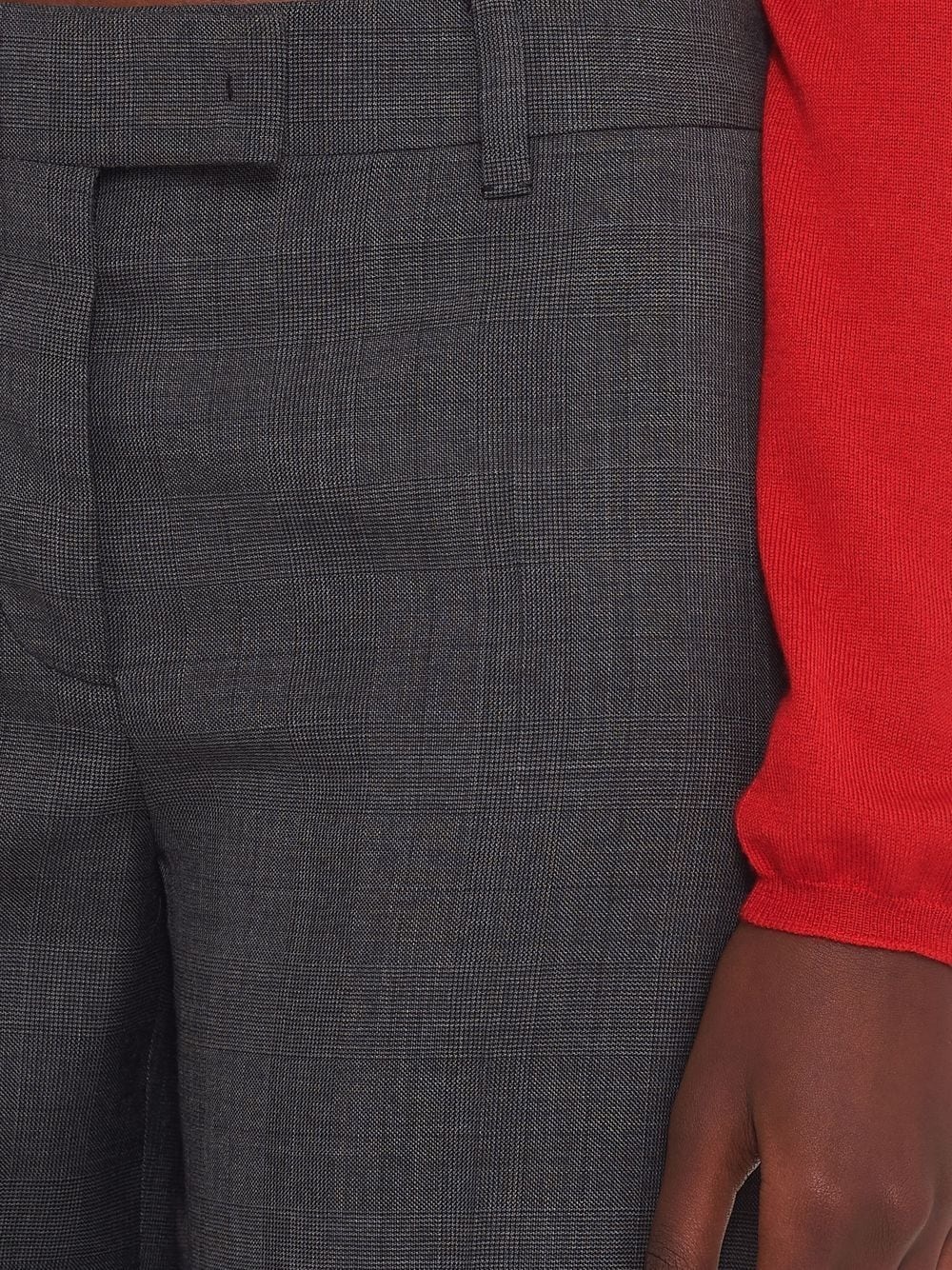 check-wool trousers - 5