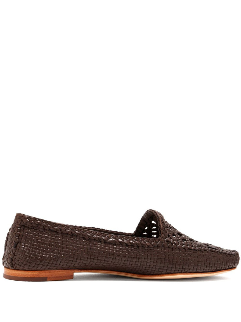 woven leather loafers 1