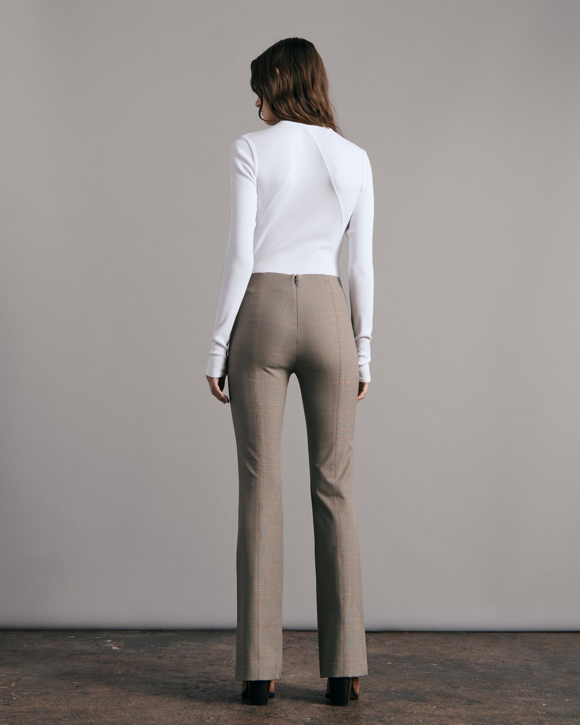 Simone Plaid Jacquard Flare
Slim Fit Pant - 5