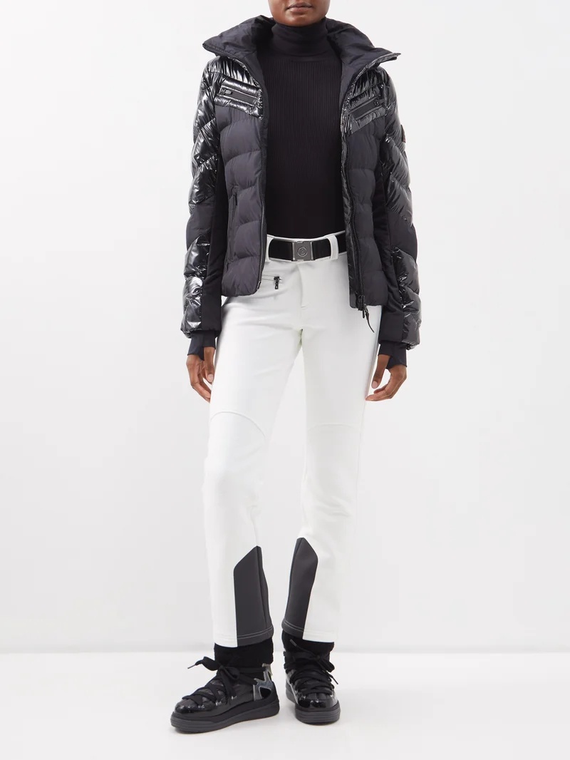 Black Madei belted softshell ski trousers, Bogner