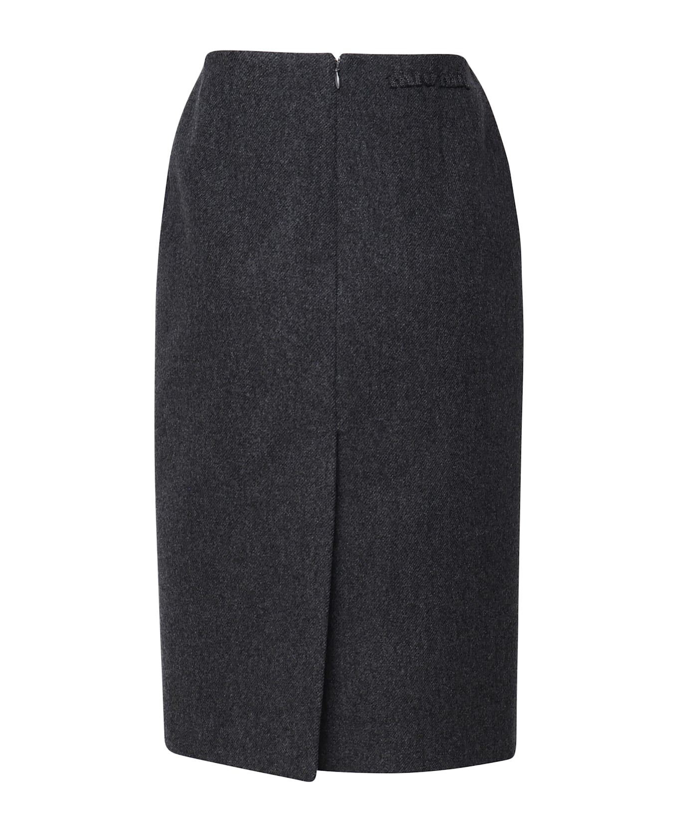 【送料&関税込】Miu Miu Longuette Skirt In Virgin Wool Miu Miu Longuette Skirt In Virgin Wool | italist | REVERSIBLE