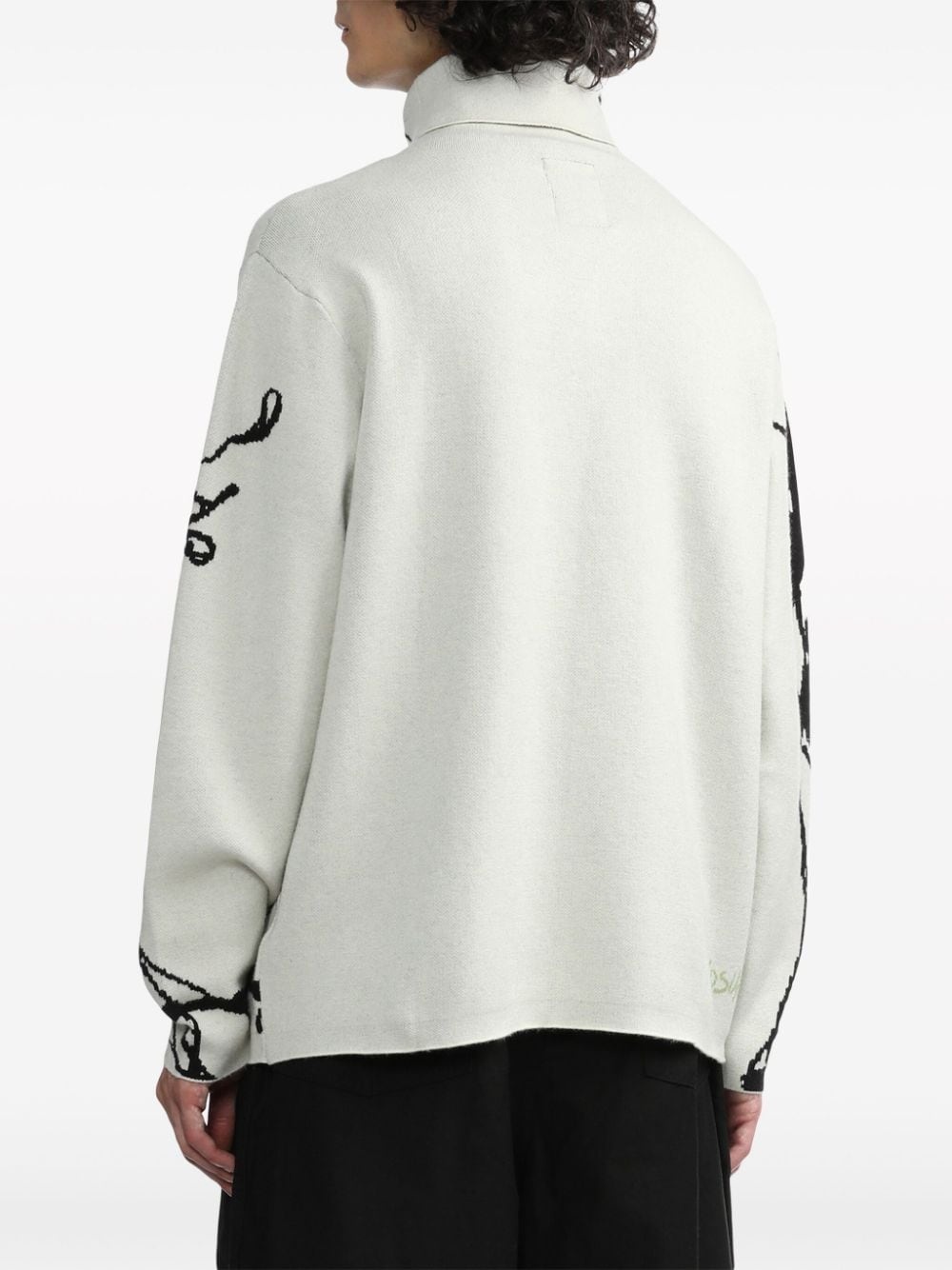 Scribble roll-neck jumper - 4