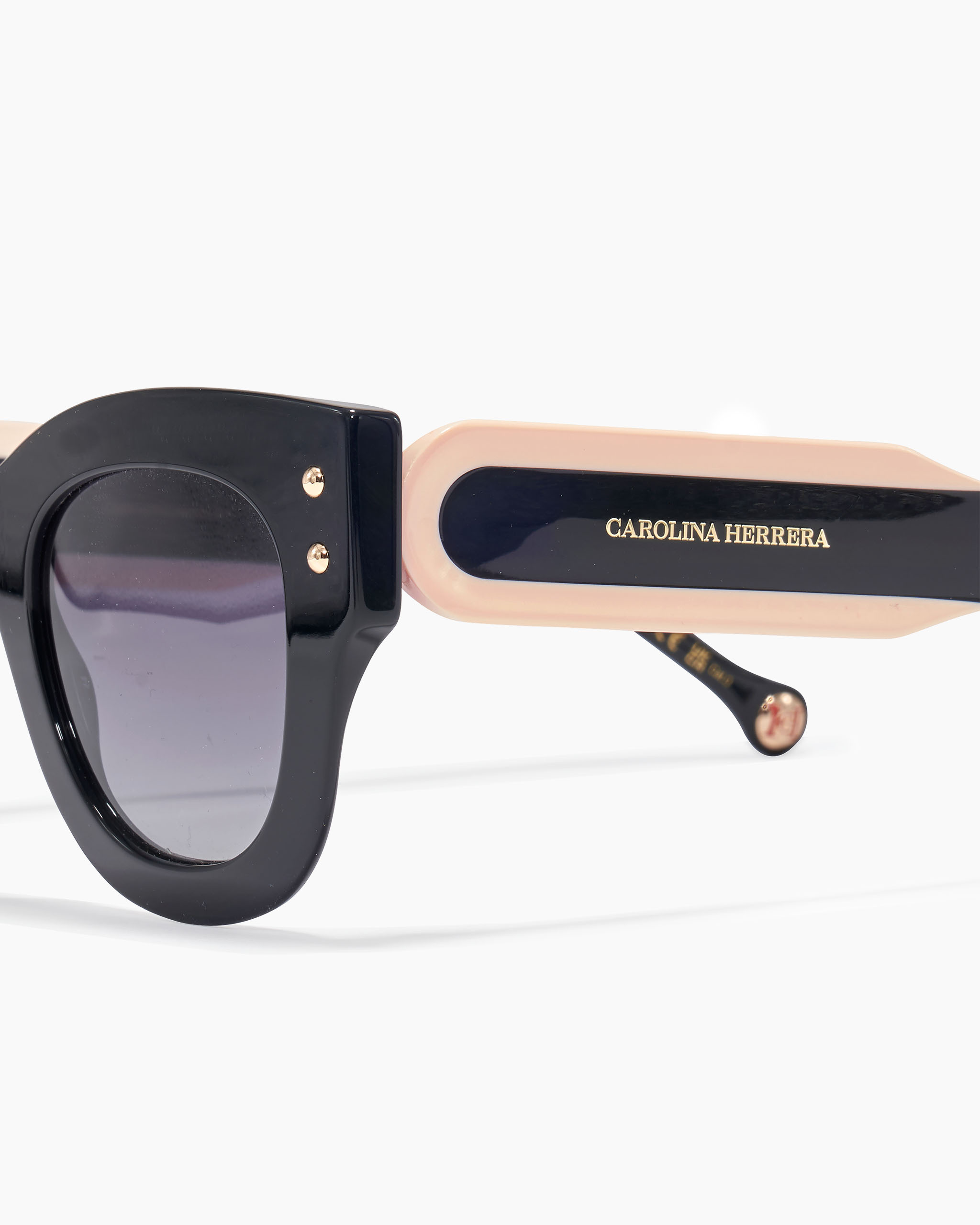 Round Frame Sunglasses With Contrast Temples - 3