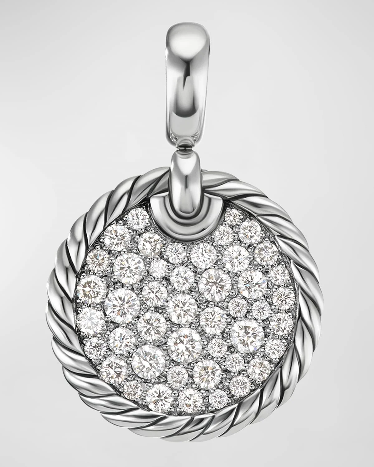 DY Elements Pendant with Diamonds in Silver, 17.5mm - 1