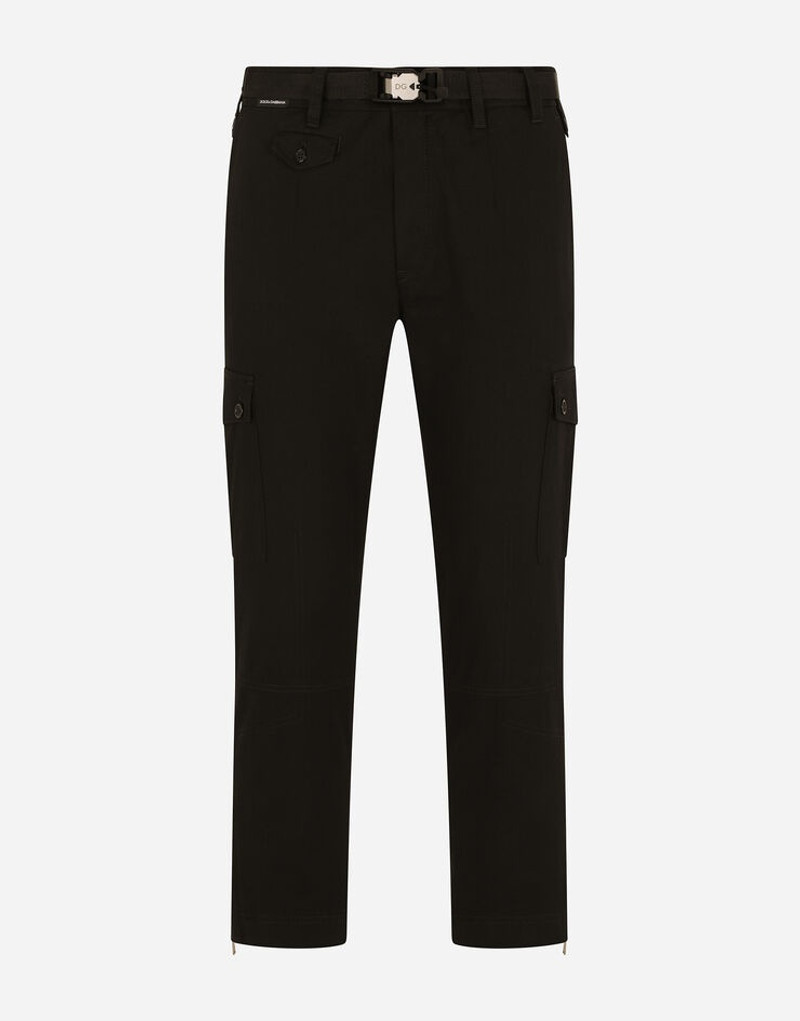 Stretch cotton cargo pants 1