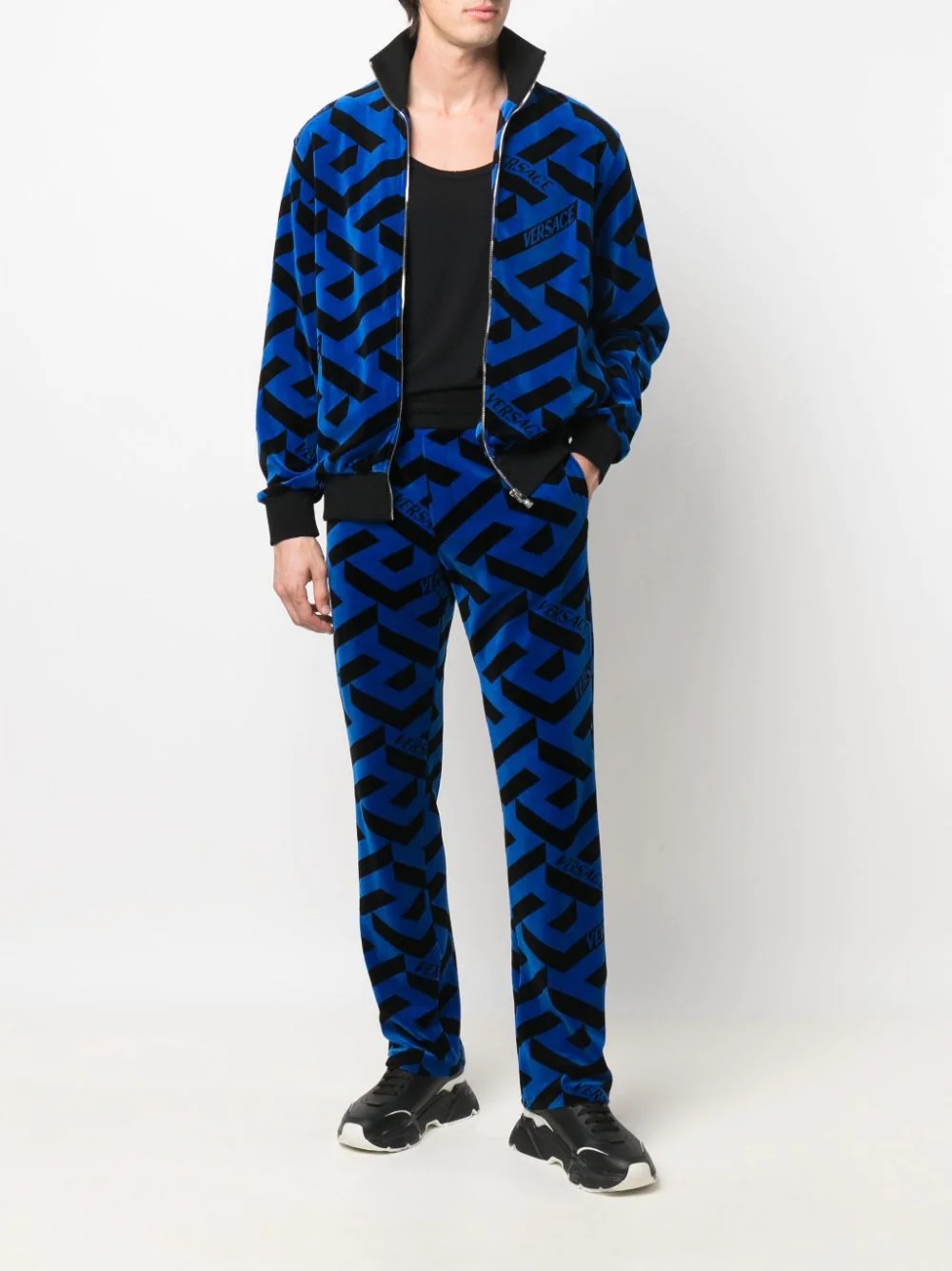 geometric-print track jacket - 2