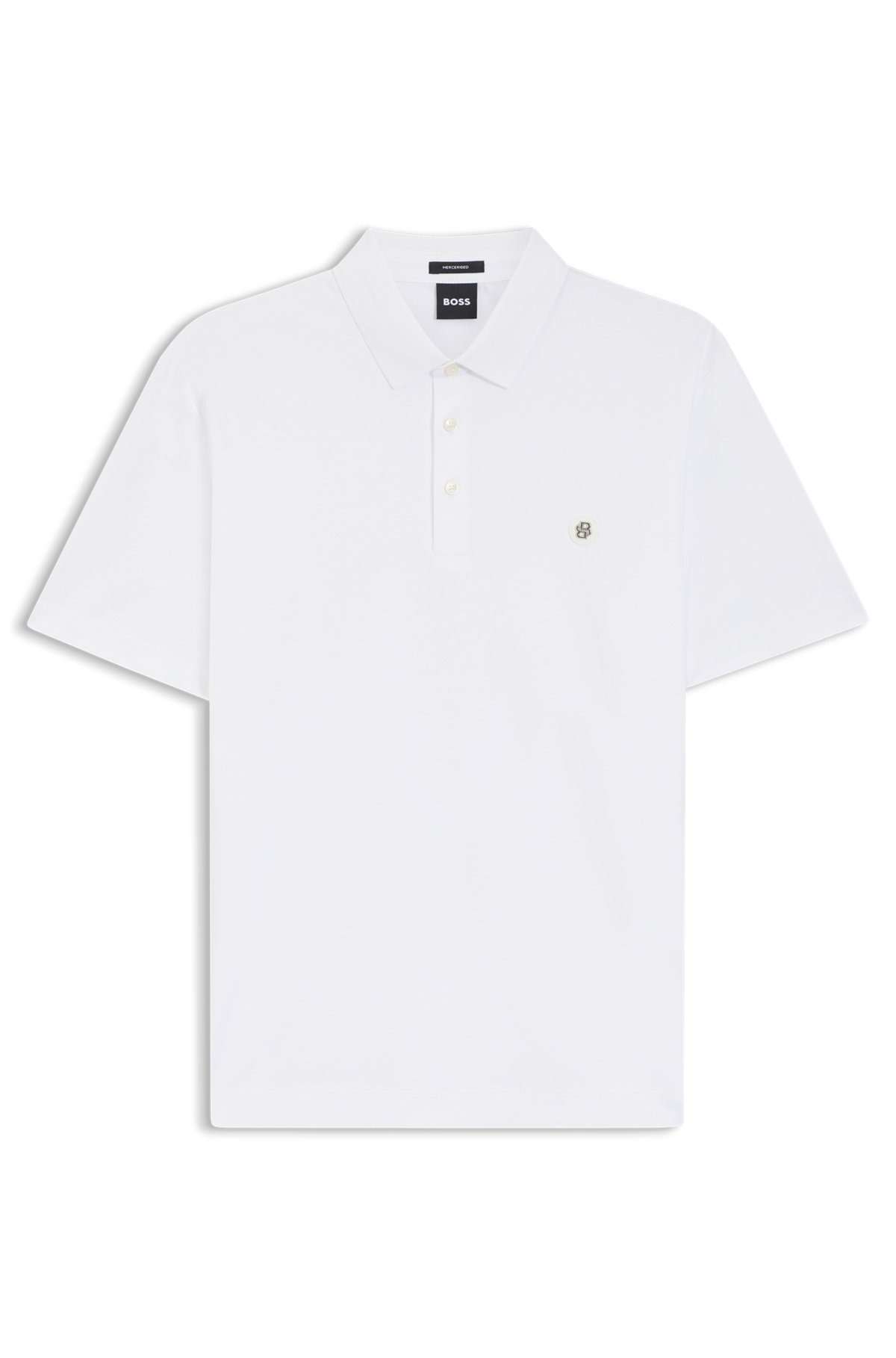 MERCERIZED-COTTON POLO SHIRT WITH DOUBLE MONOGRAM - 1