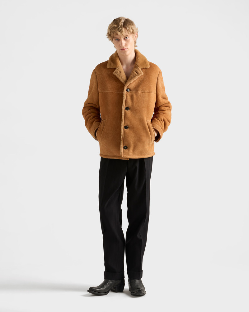 Prada Shearling caban jacket outlook