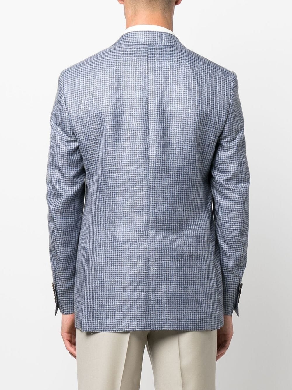 houndstooth-pattern single-breasted blazer - 4