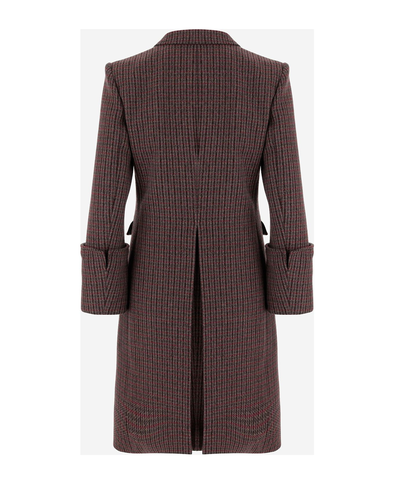 Single-breasted Wool Blend Riding Coat - 2
