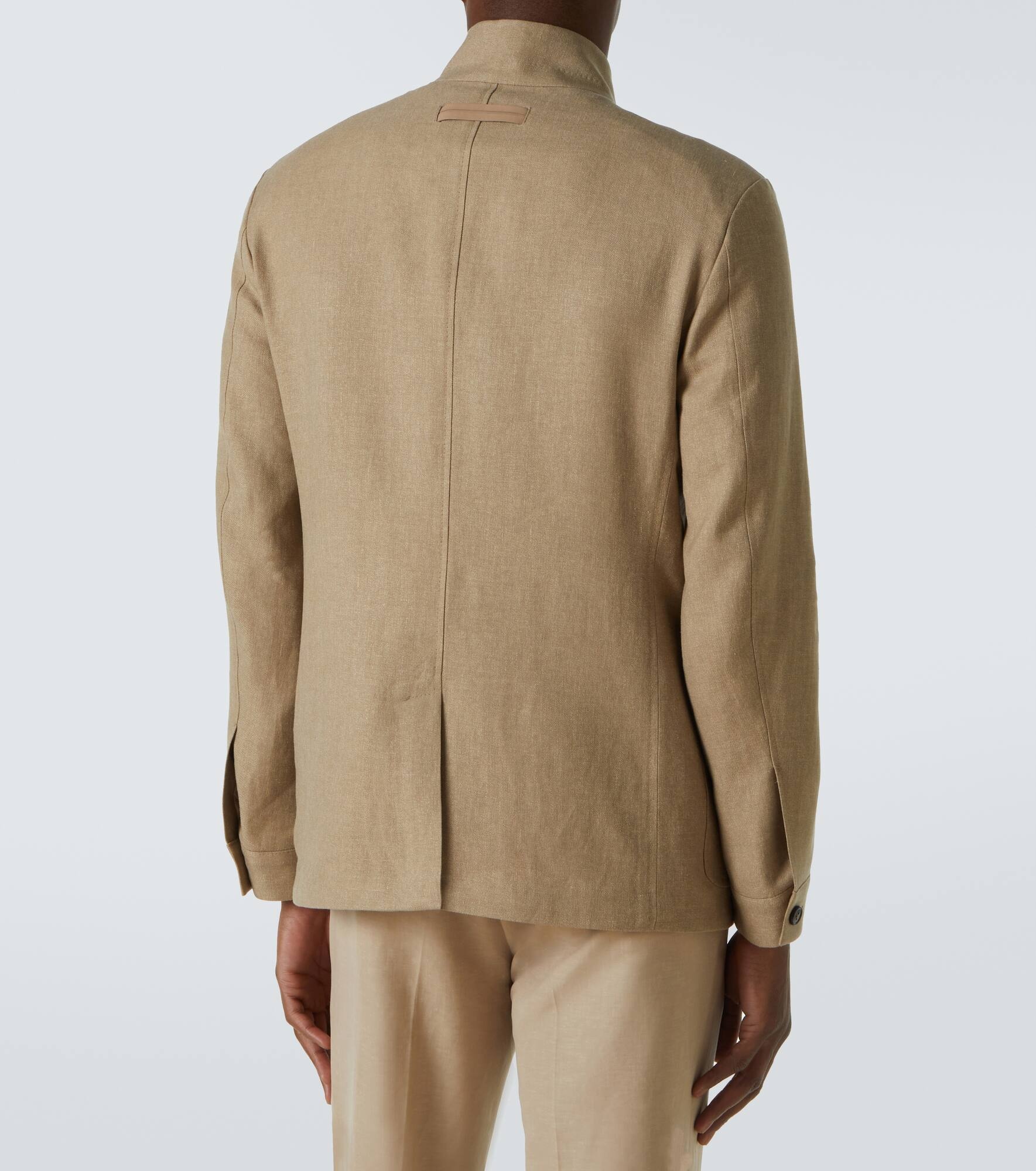 Chore linen and wool blazer - 4