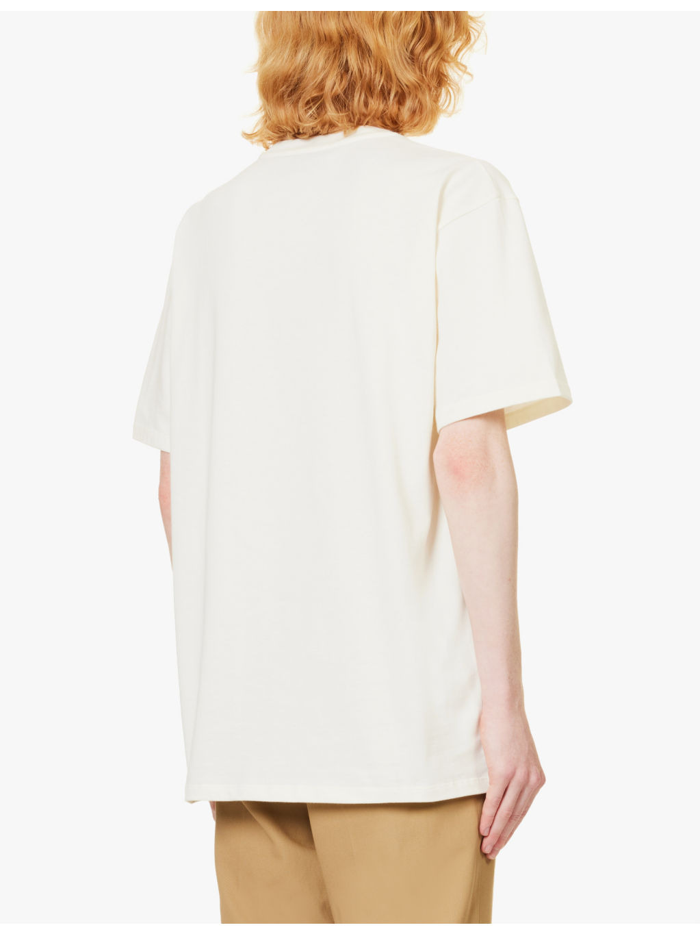 Brand-print short-sleeved cotton-jersey T-shirt - 4