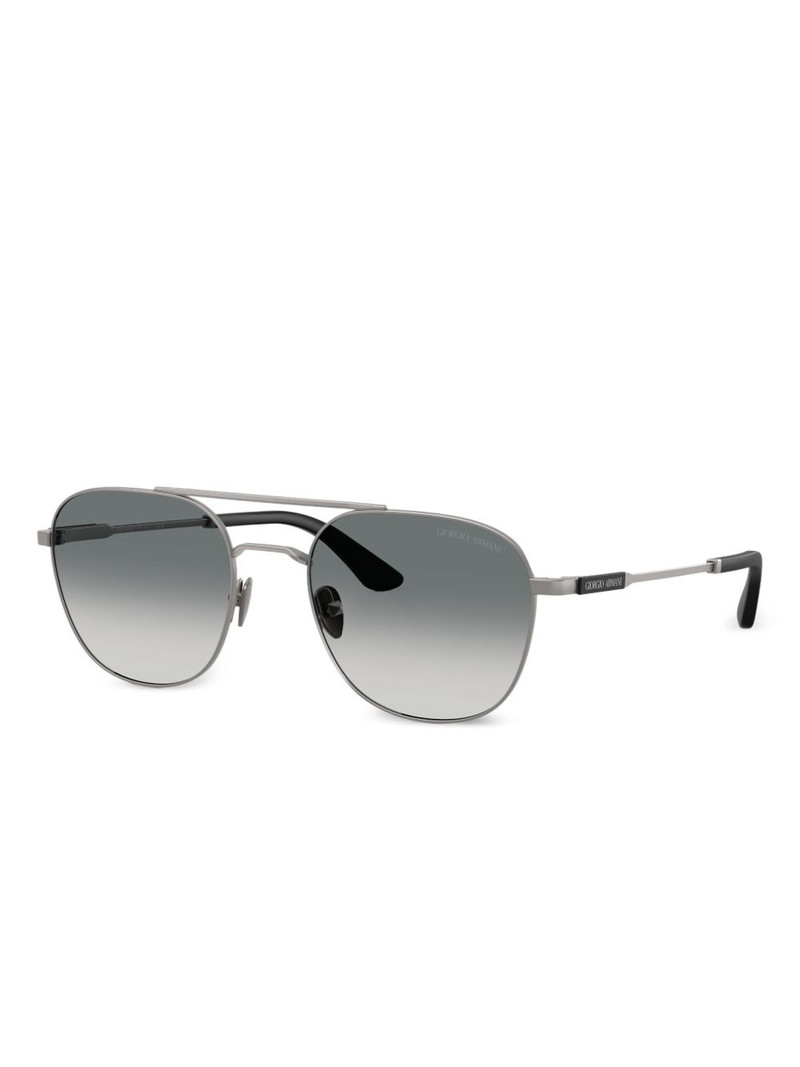 GIORGIO ARMANI double-bridge design sunglasses outlook