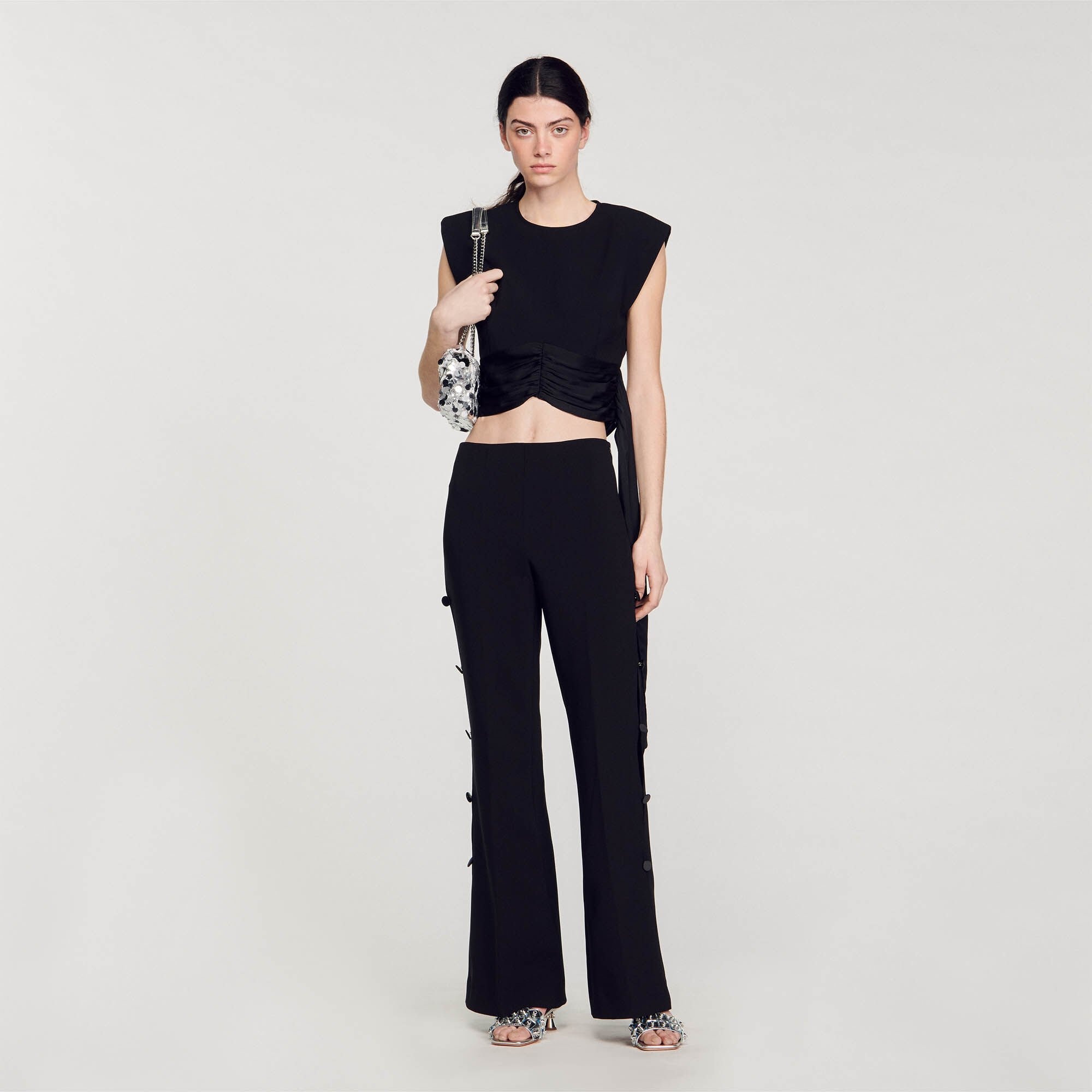 CROP TOP WITH ASYMMETRIC PANELS - 2