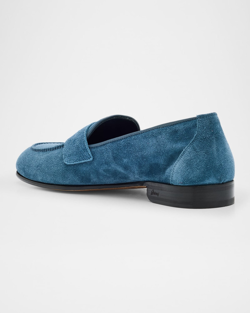 Brioni Men's Suede Penny Loafers outlook