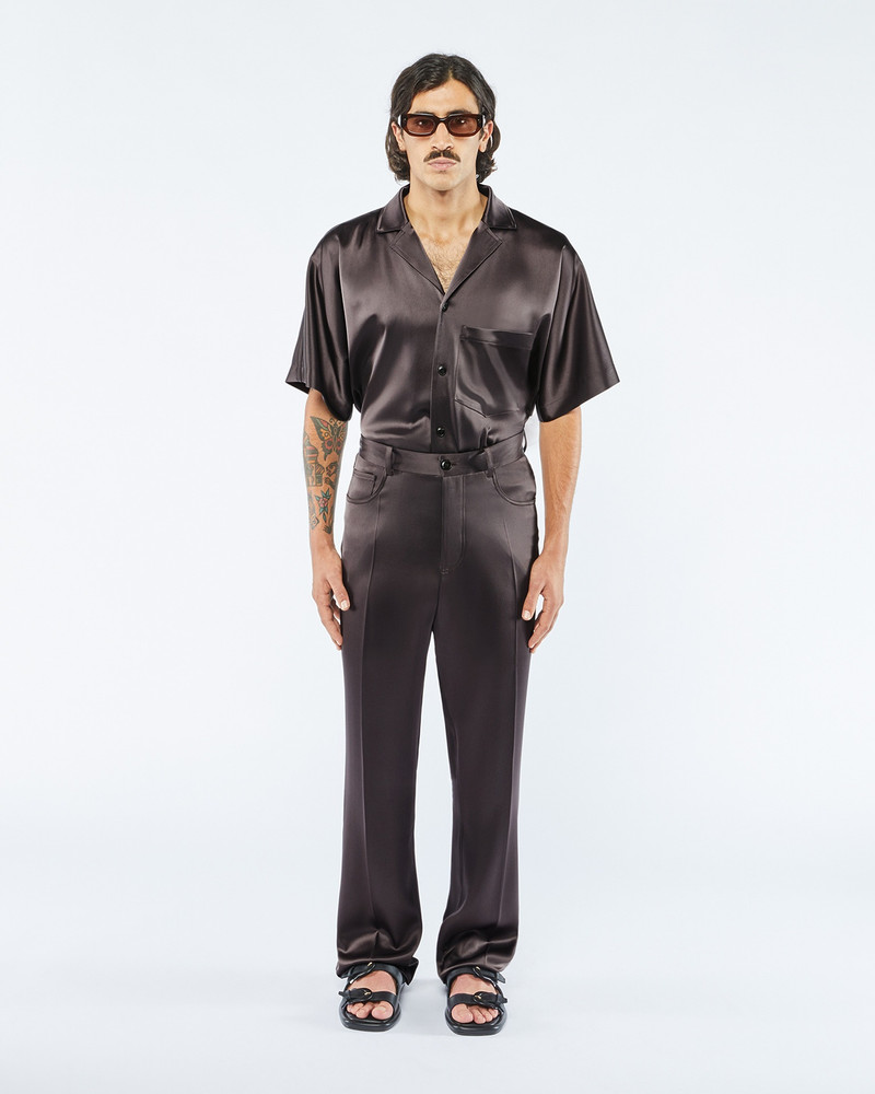 MACEN - Slip satin pants - Yellow 3