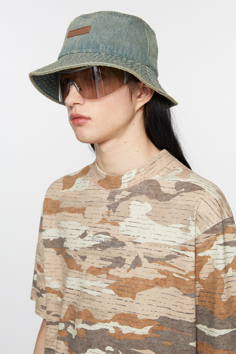 Denim bucket hat - Blue/beige 3