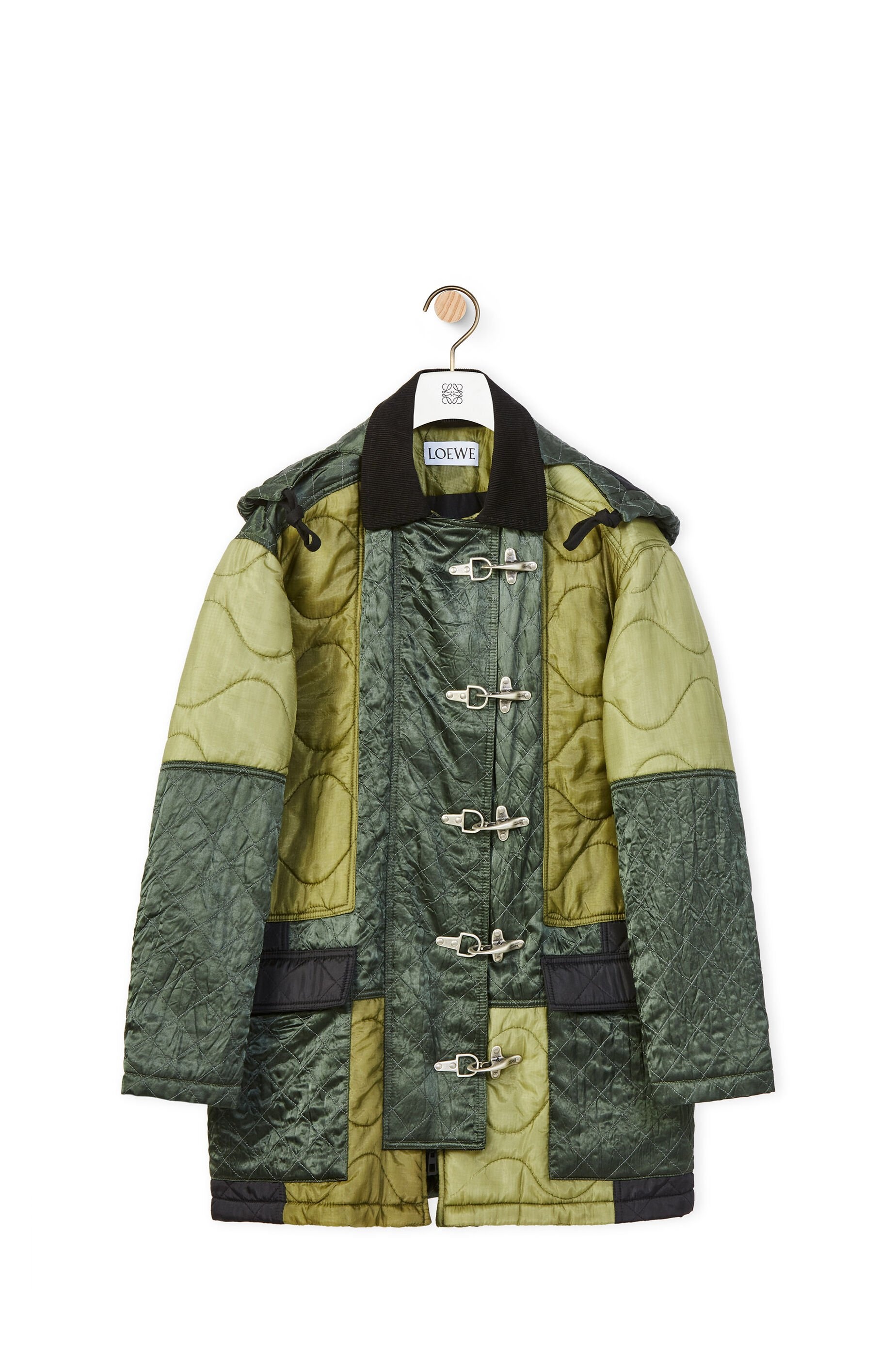 Patchwork padded parka - 1