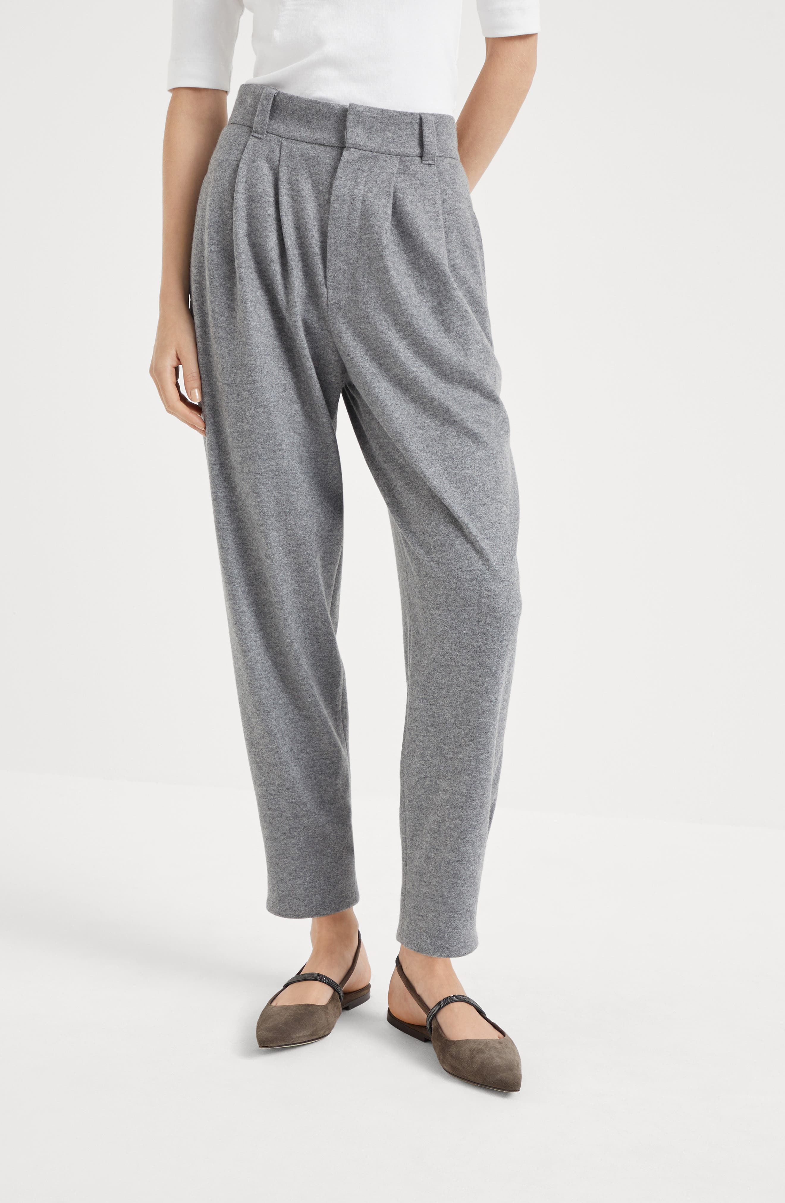 Brunello Cucinelli Tailored trousers in Grey at Nordstrom - 2