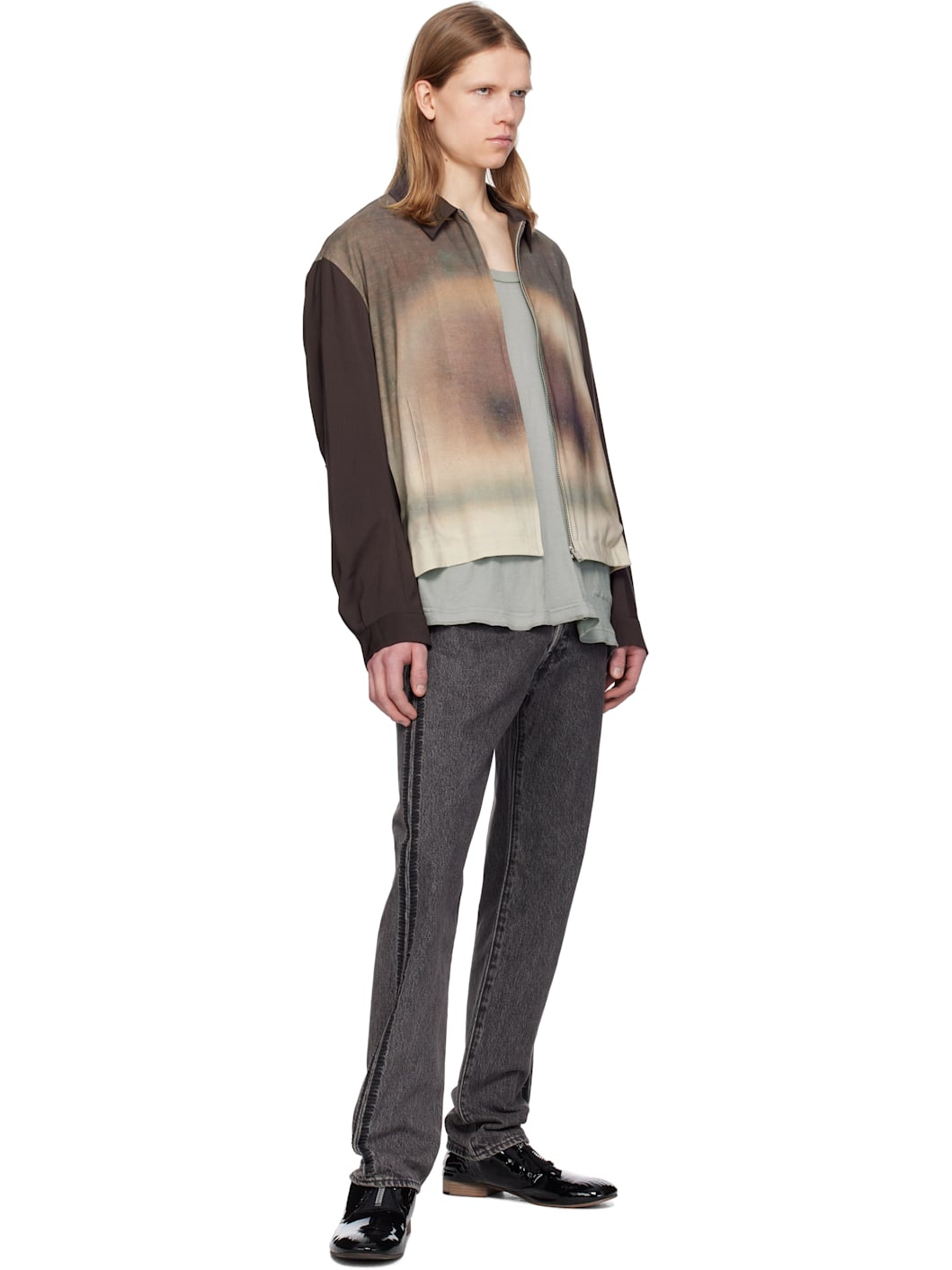 Brown & Beige UC1E4203-1 Jacket - 4