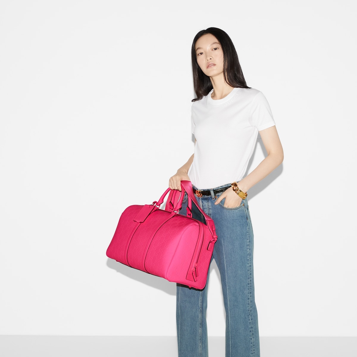 GG rubber-effect medium duffle bag - 2