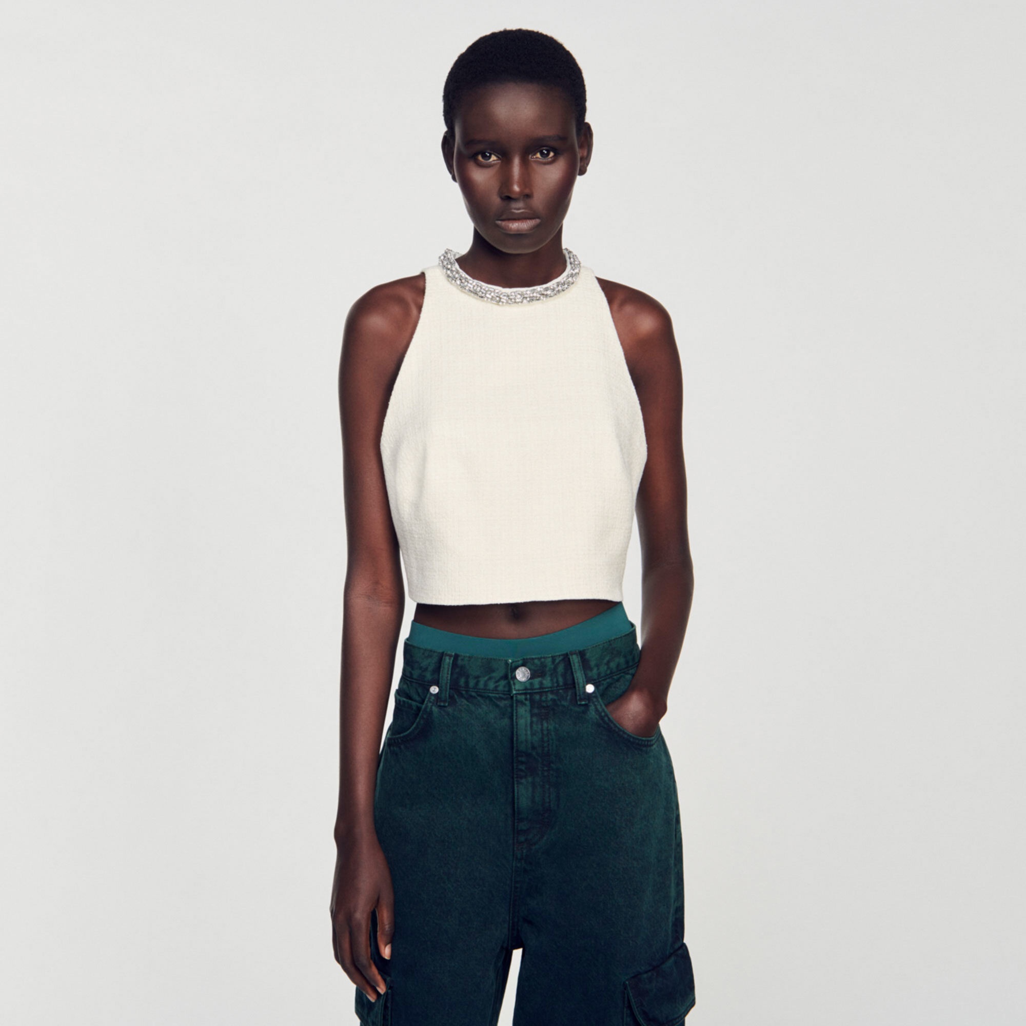 TWEED CROPPED TOP - 5