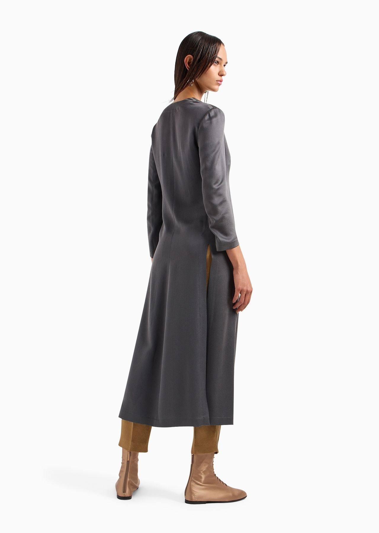 Silk crêpe duster coat - 3