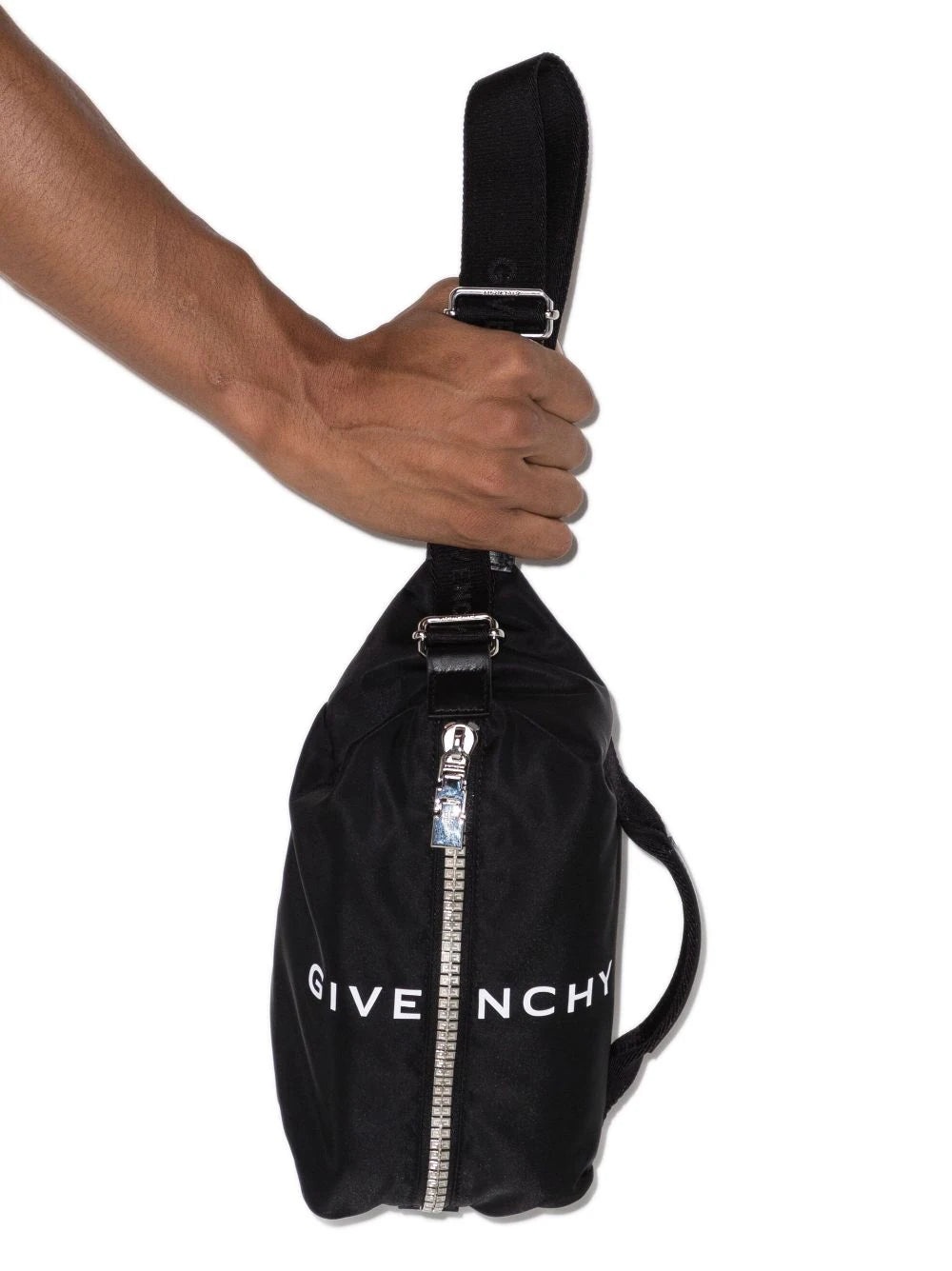 LOGO-PRINT ZIPPED BAG - 3