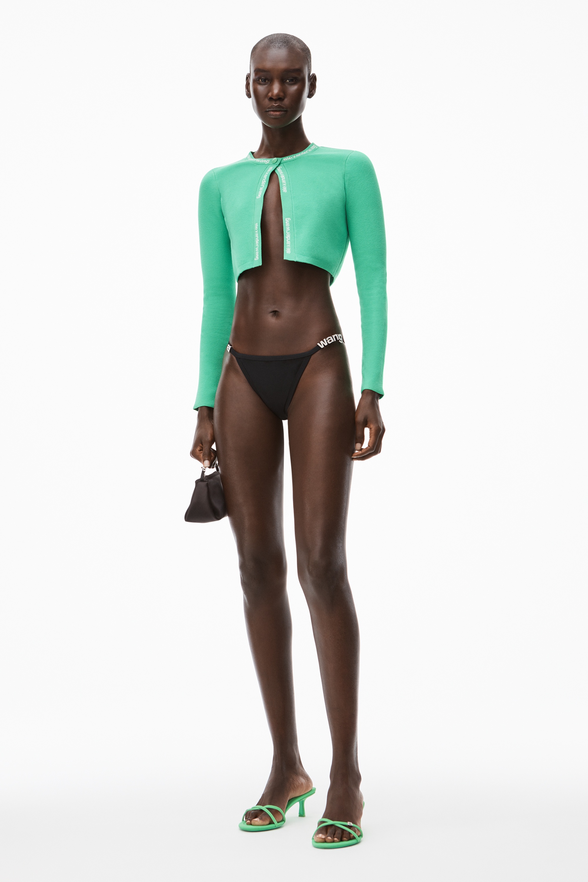DIAMANTE LOGO BIKINI BOTTOM IN JERSEY - 2