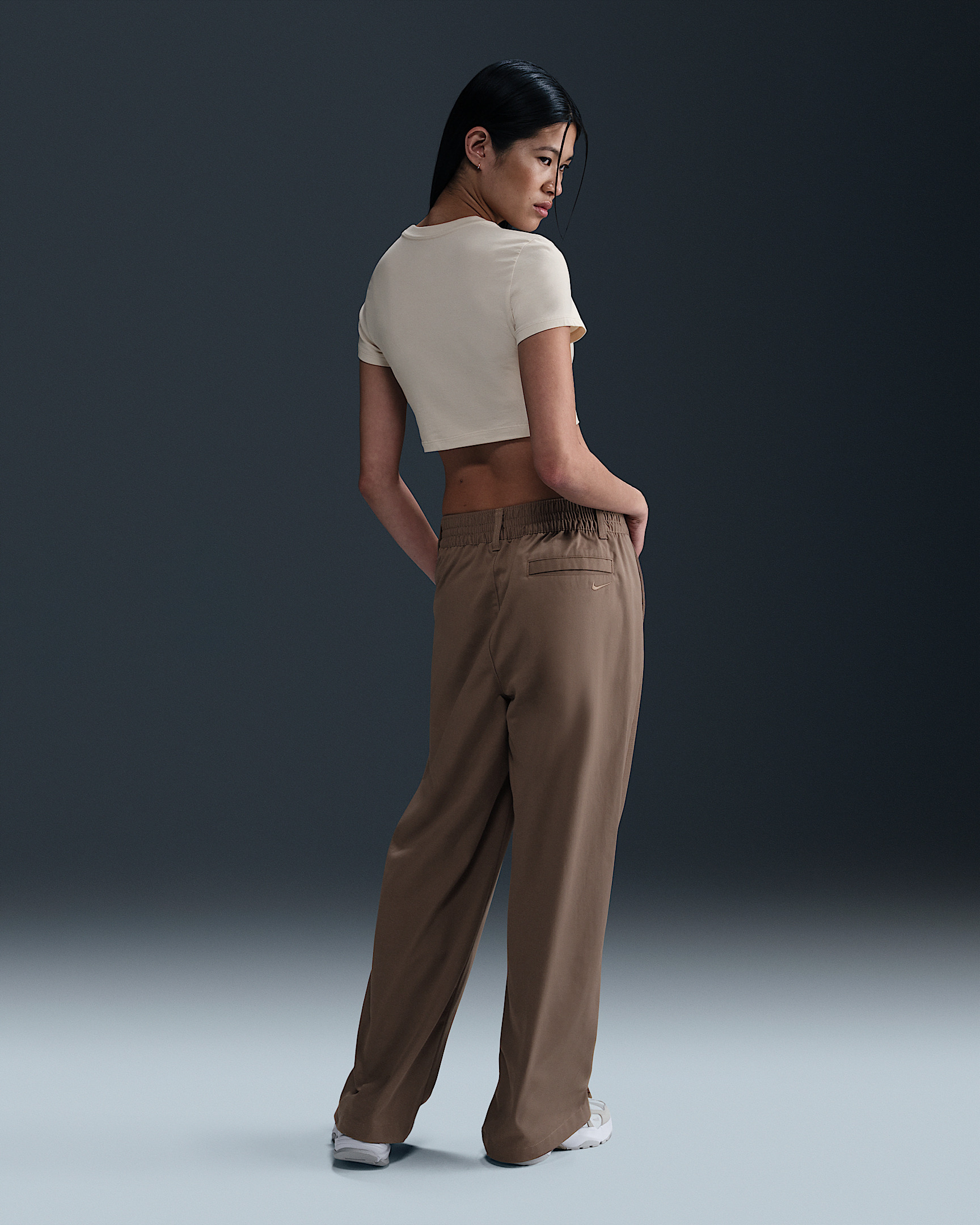 Nike Sportswear Collection Women's Mid-Rise Twill Trousers - 4