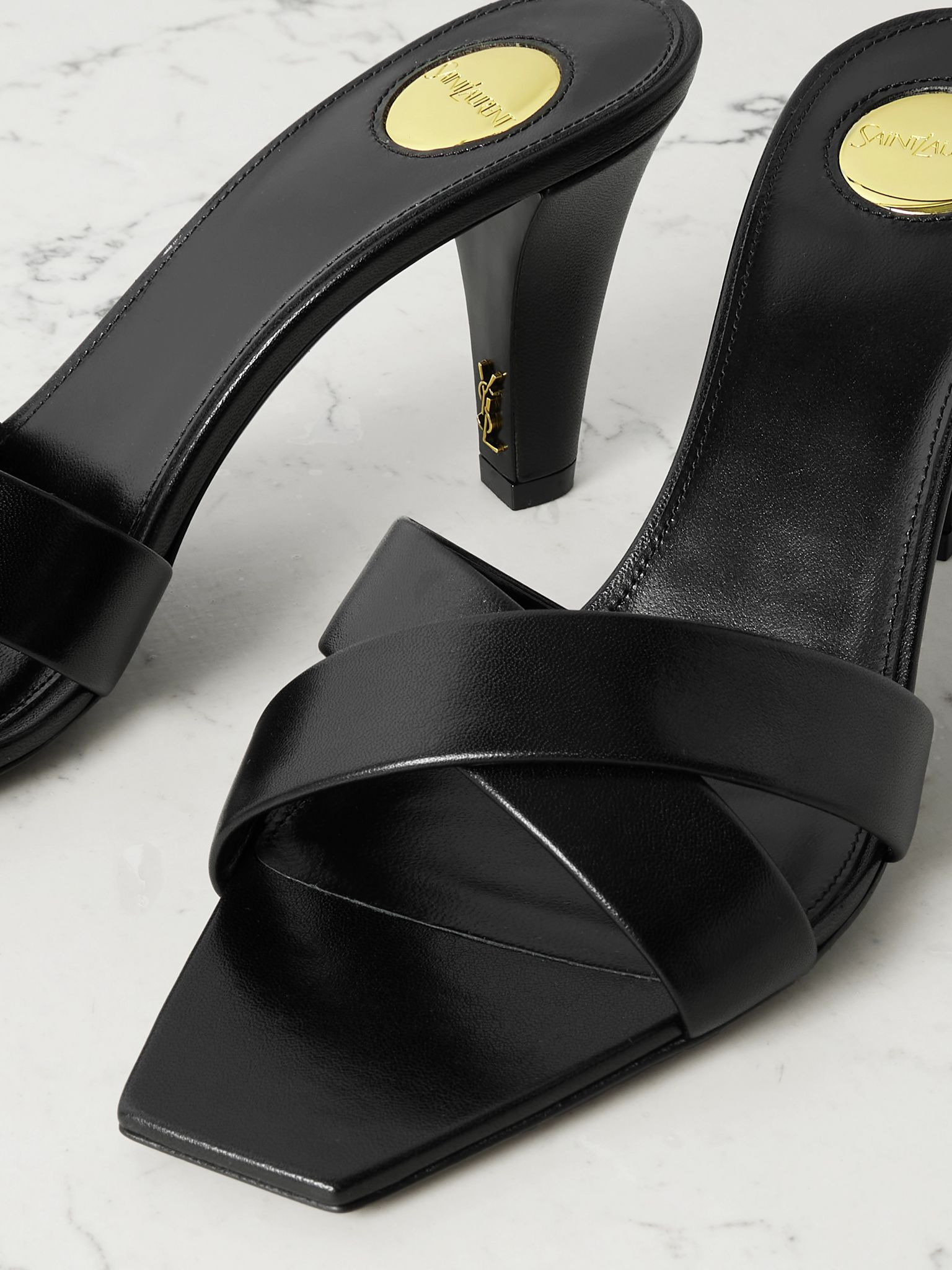 Jill leather mules Black - 4