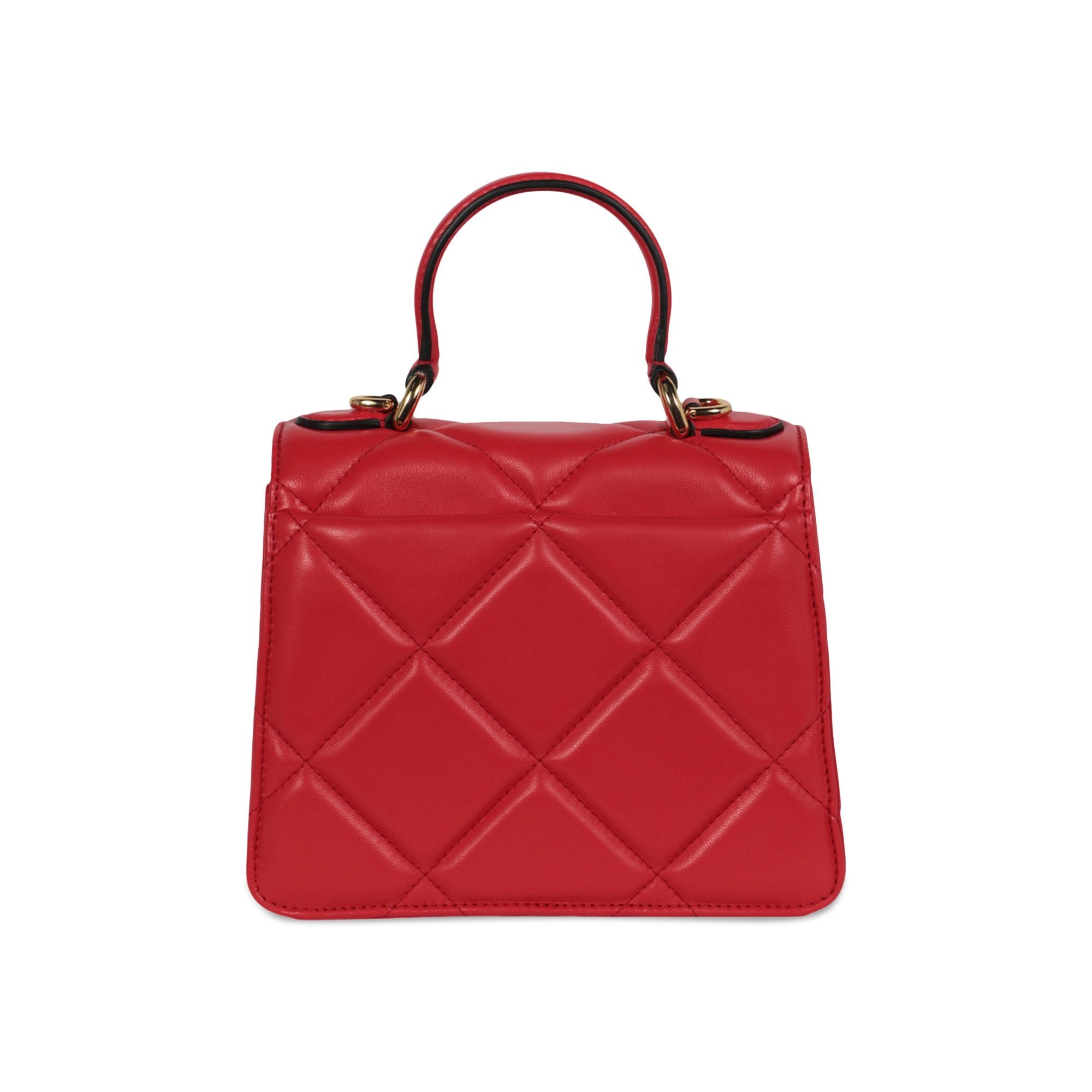 Moschino Heart Studs Quilted Shoulder Bag 'Red' - 2
