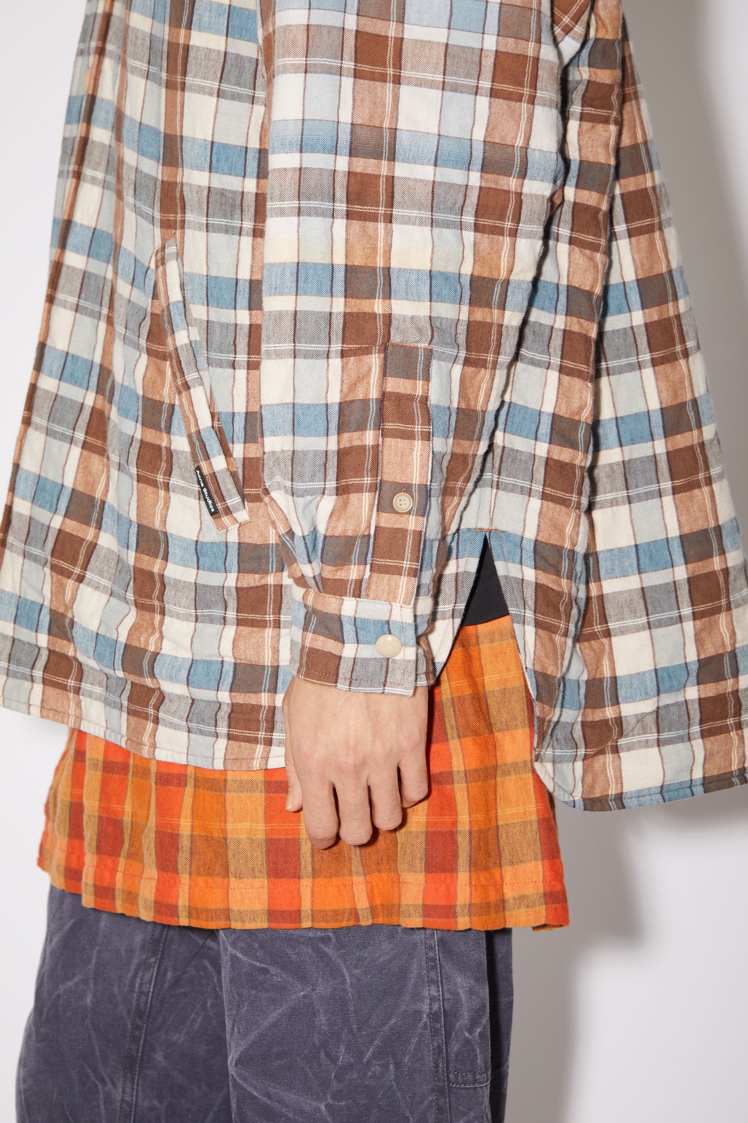 Oversized shirt - Blue/peach - 7