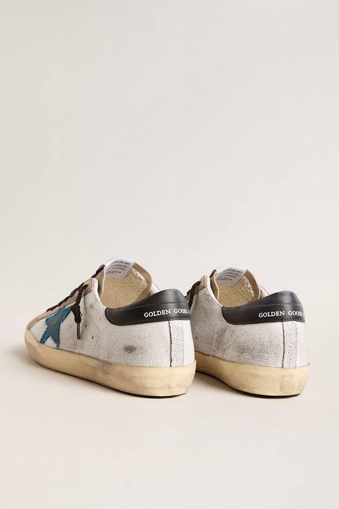Men’s Super-Star with light blue canvas star and black leather heel tab - 4