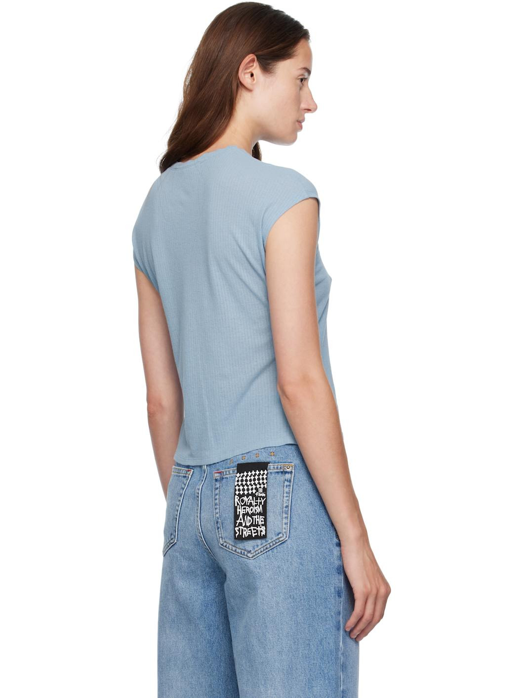 Blue Staple Short Sleeve T-shirt - 3