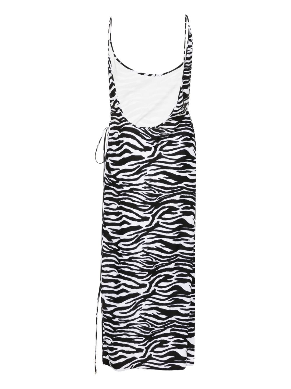 zebra-print beach dress - 2