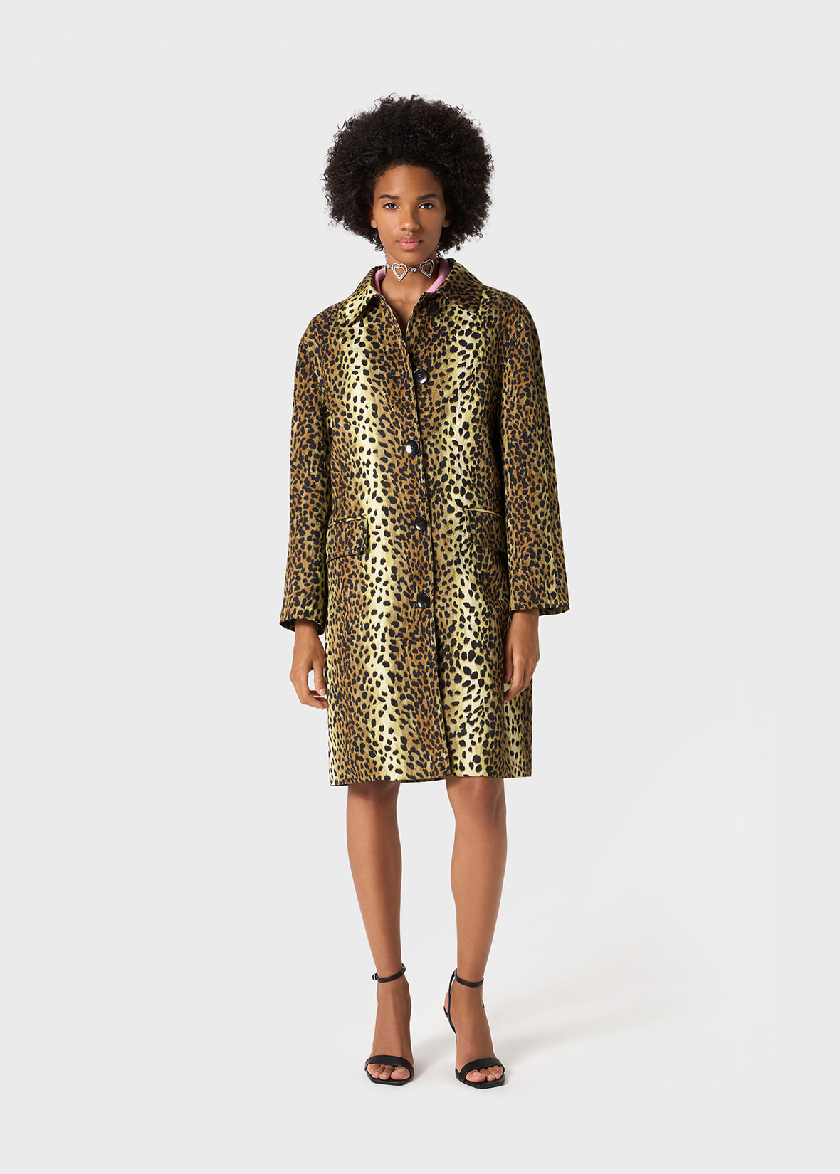 PRINTED JACQUARD COAT - 2