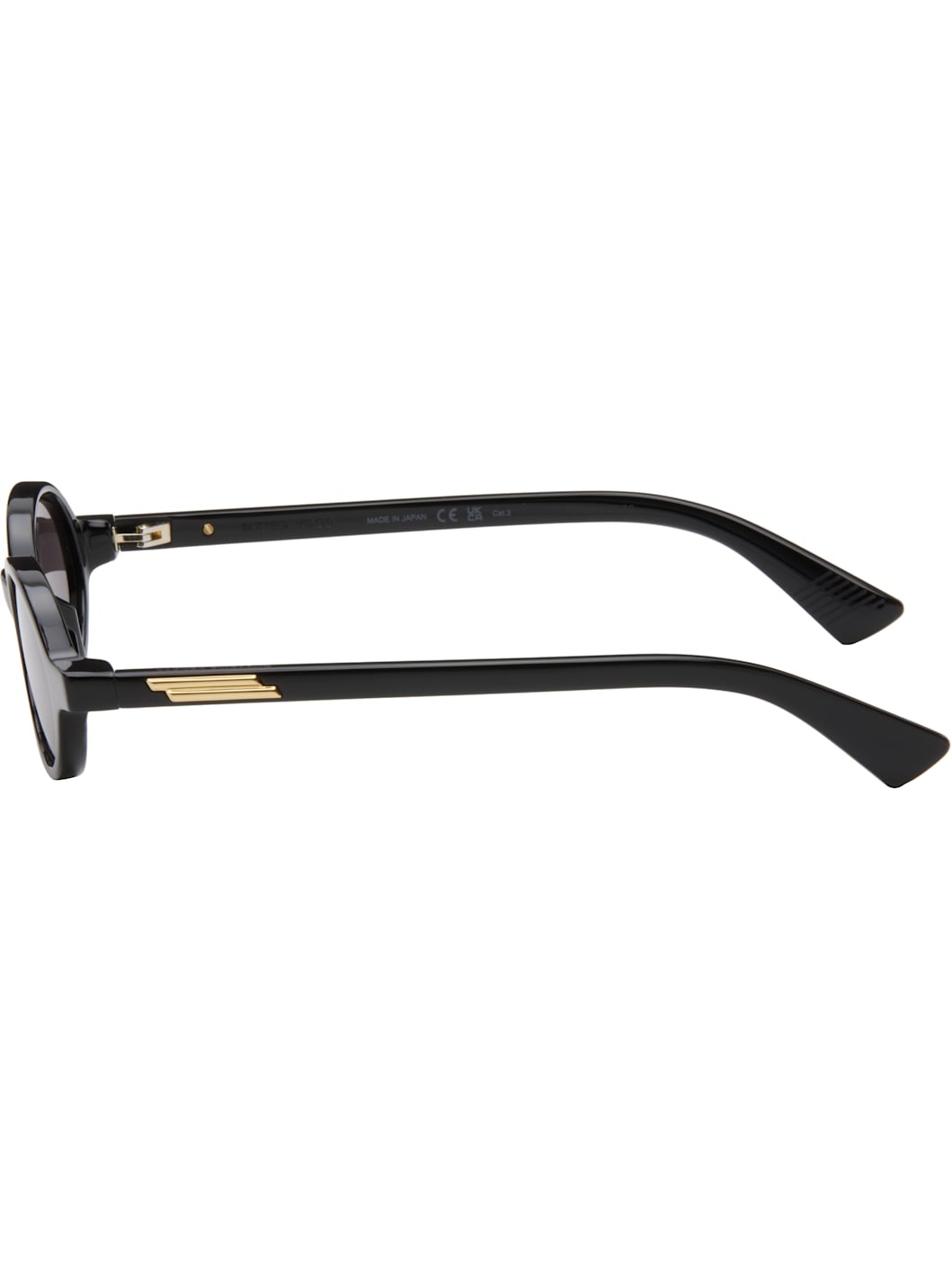 Black Classic Oval Sunglasses - 3