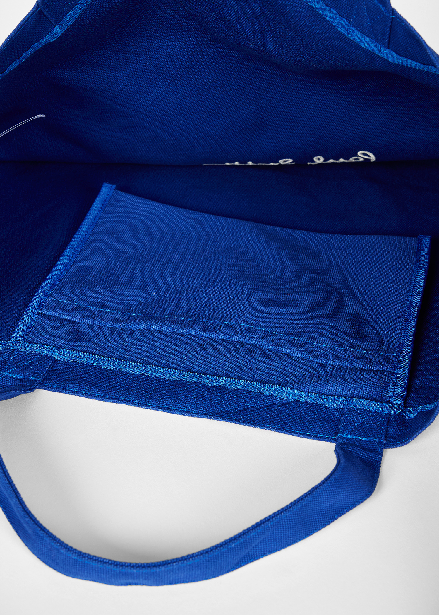Blue Cotton-Canvas Quote Tote Bag - 6