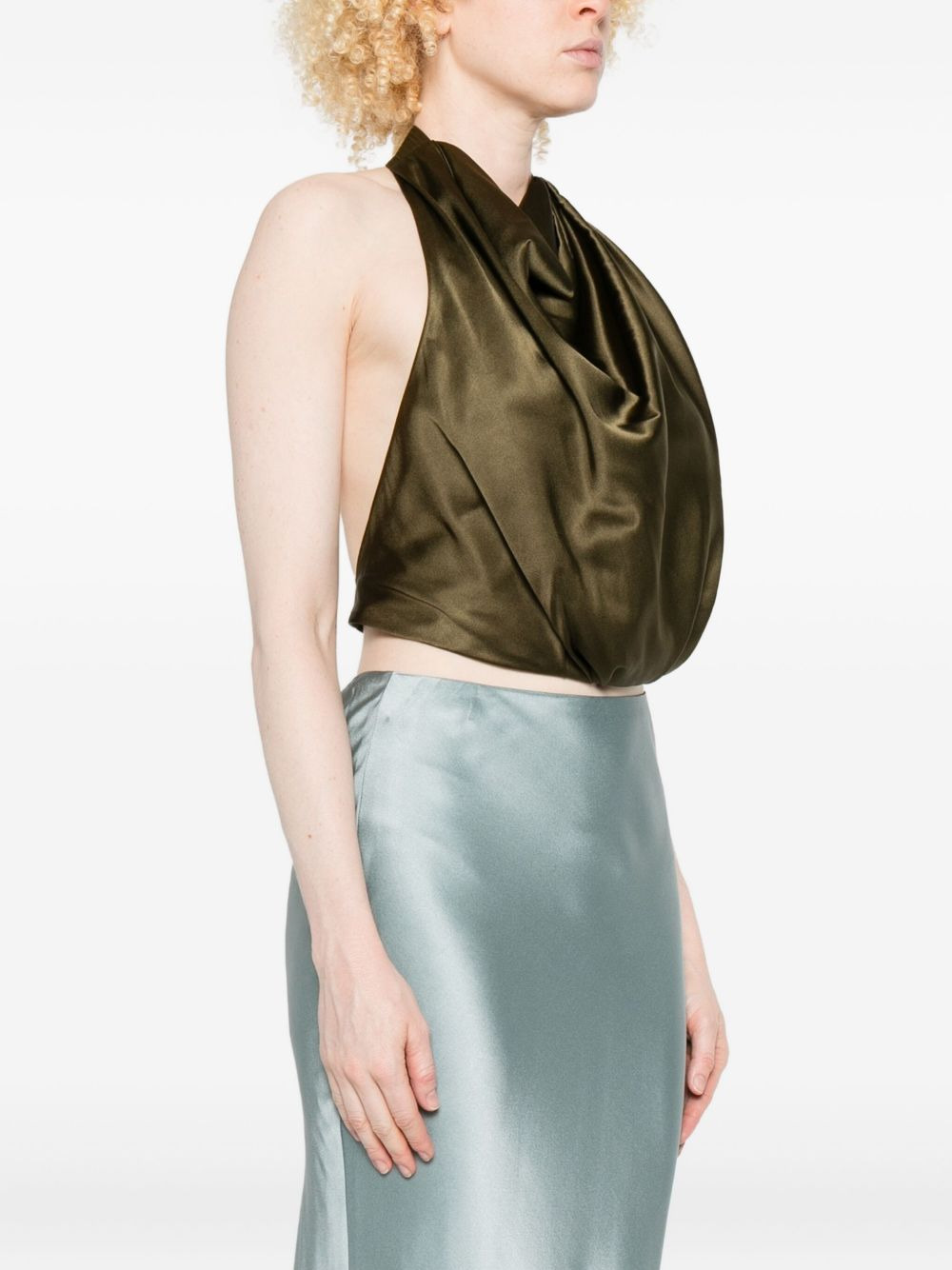 Adienne draped halterneck top - 3