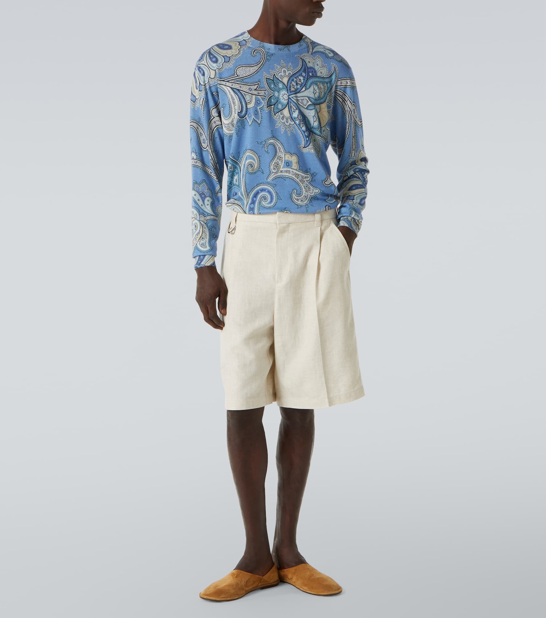 Paisley silk and cashmere sweater - 2