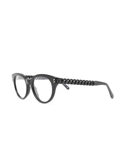 Stella McCartney chain-effect round frame glasses outlook