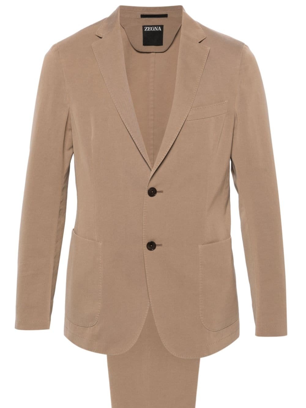 notched-lapels single-breasted suit - 1