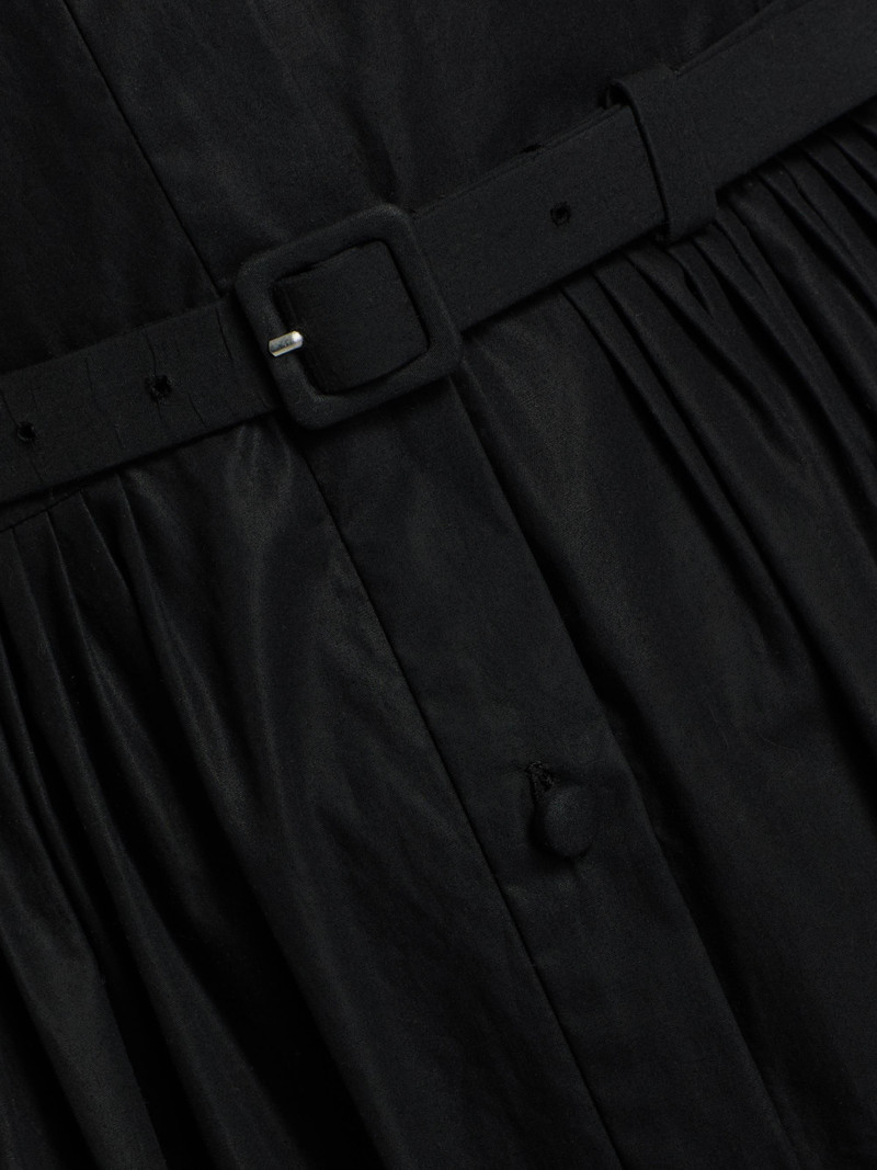 Women's Genevieve Cotton Poplin Shirtdress - Black 8