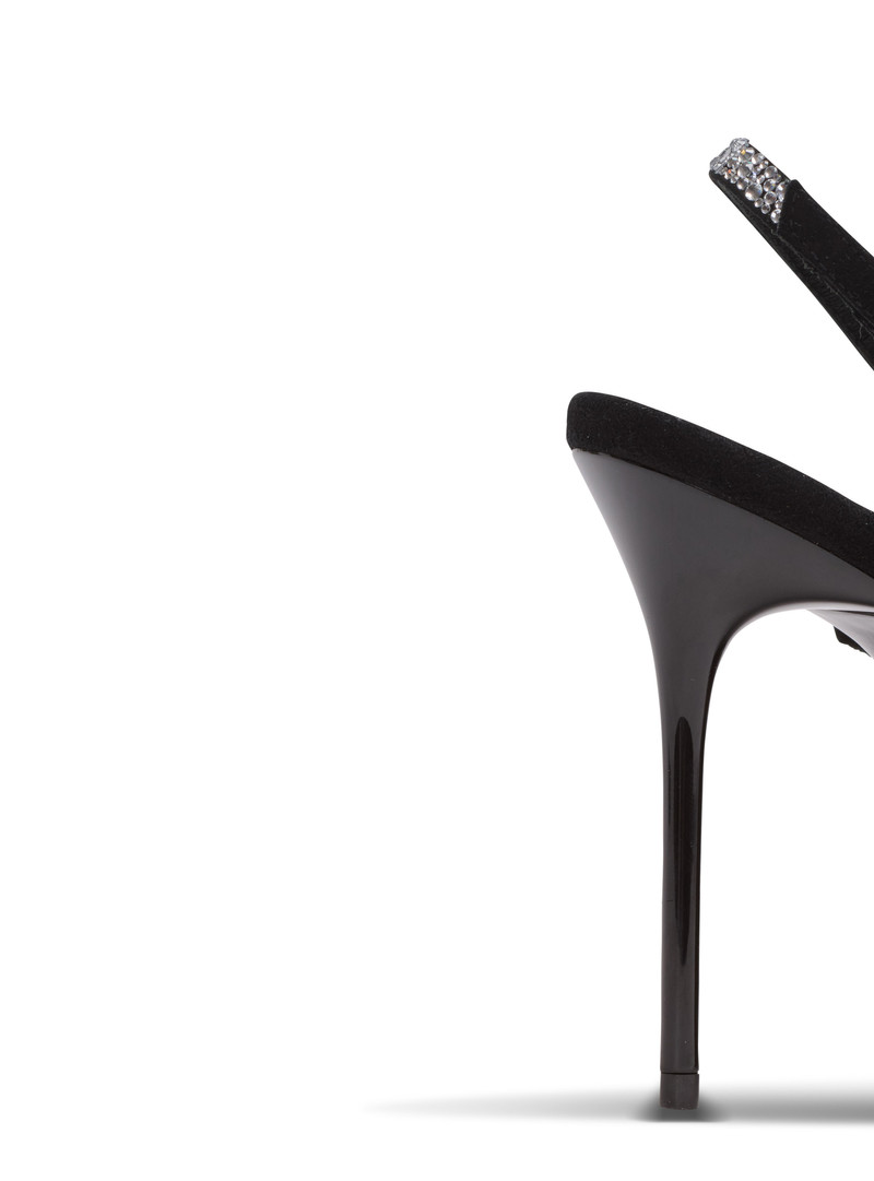 Balmain Fringed suede and rhinestone sandals outlook