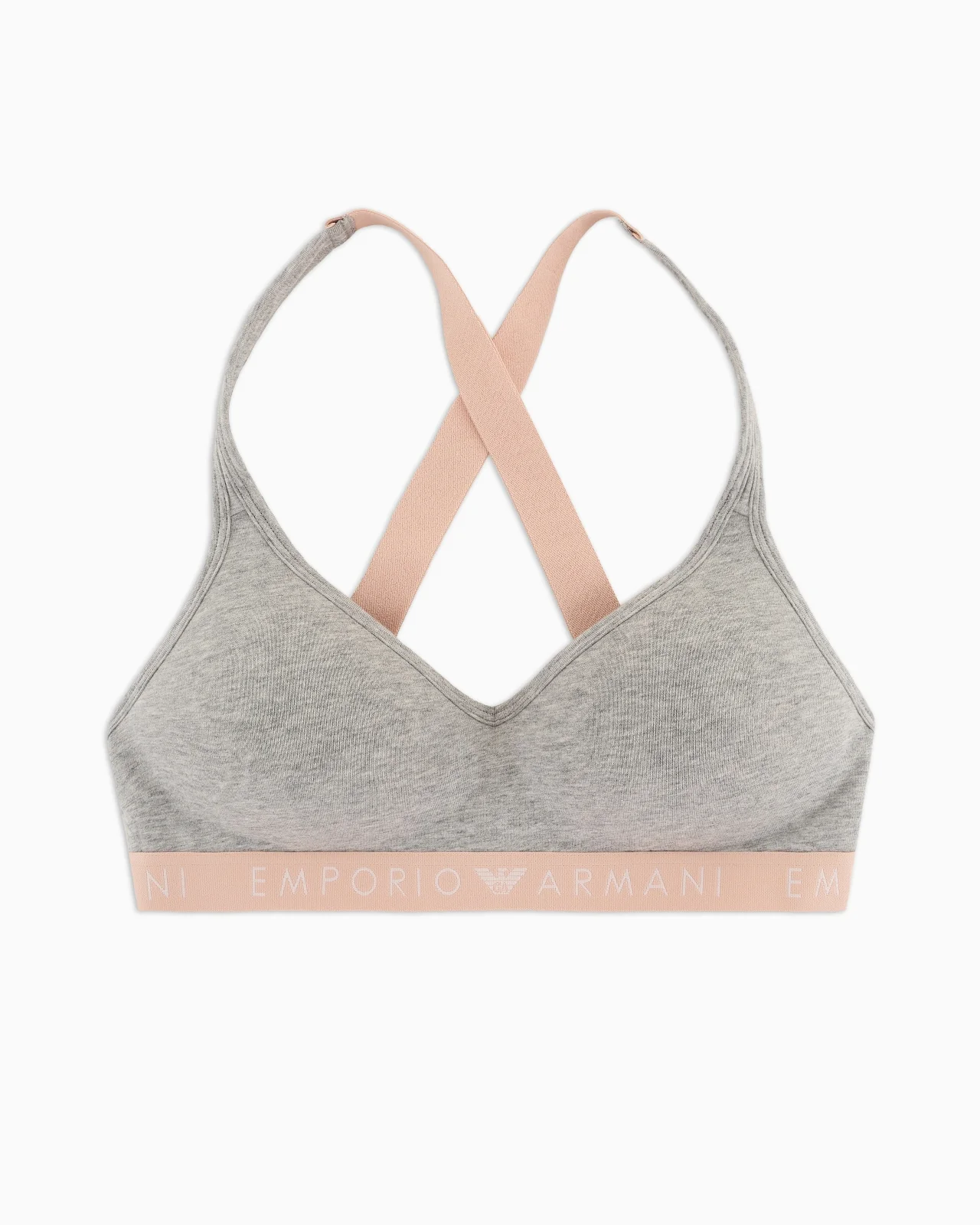 ASV Iconic organic-cotton padded bralette with logo underband - 1