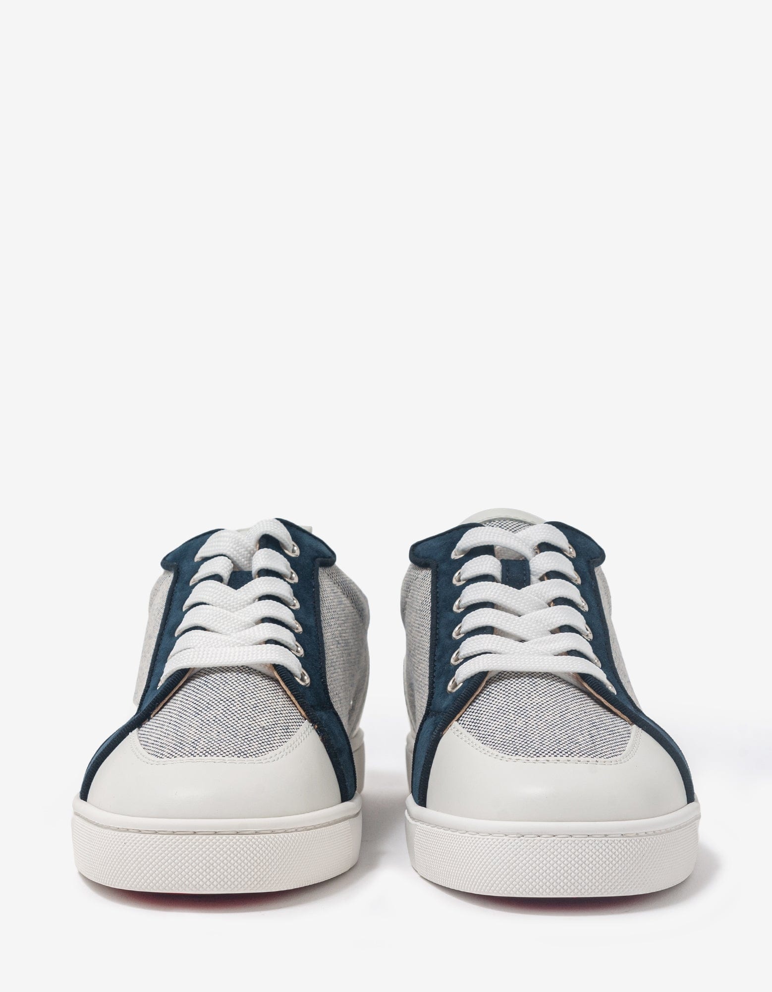 Rantulow Flat Navy Blue & White Trainers - - 5