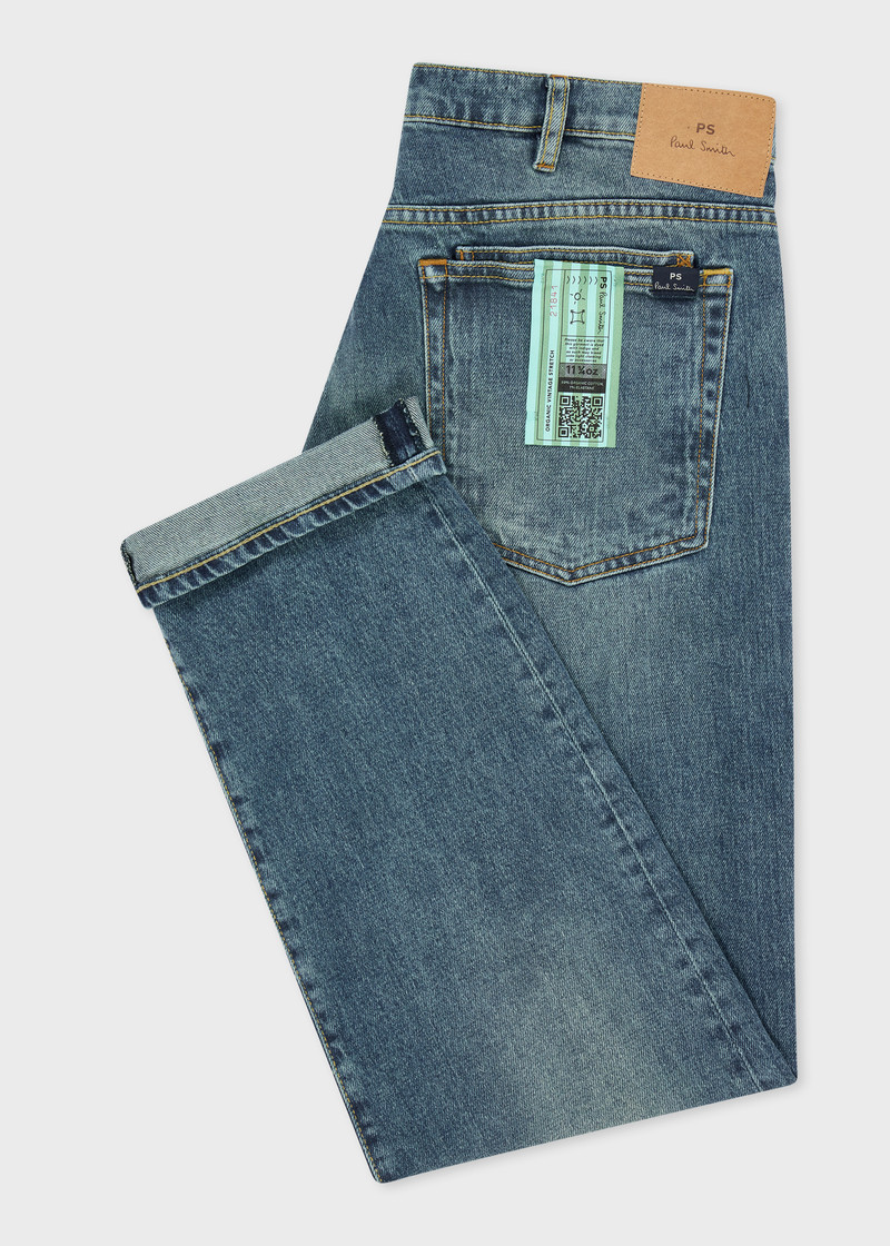 Paul Smith Relaxed Tapered-Fit Antique Wash 'Organic Vintage Stretch' Jeans outlook