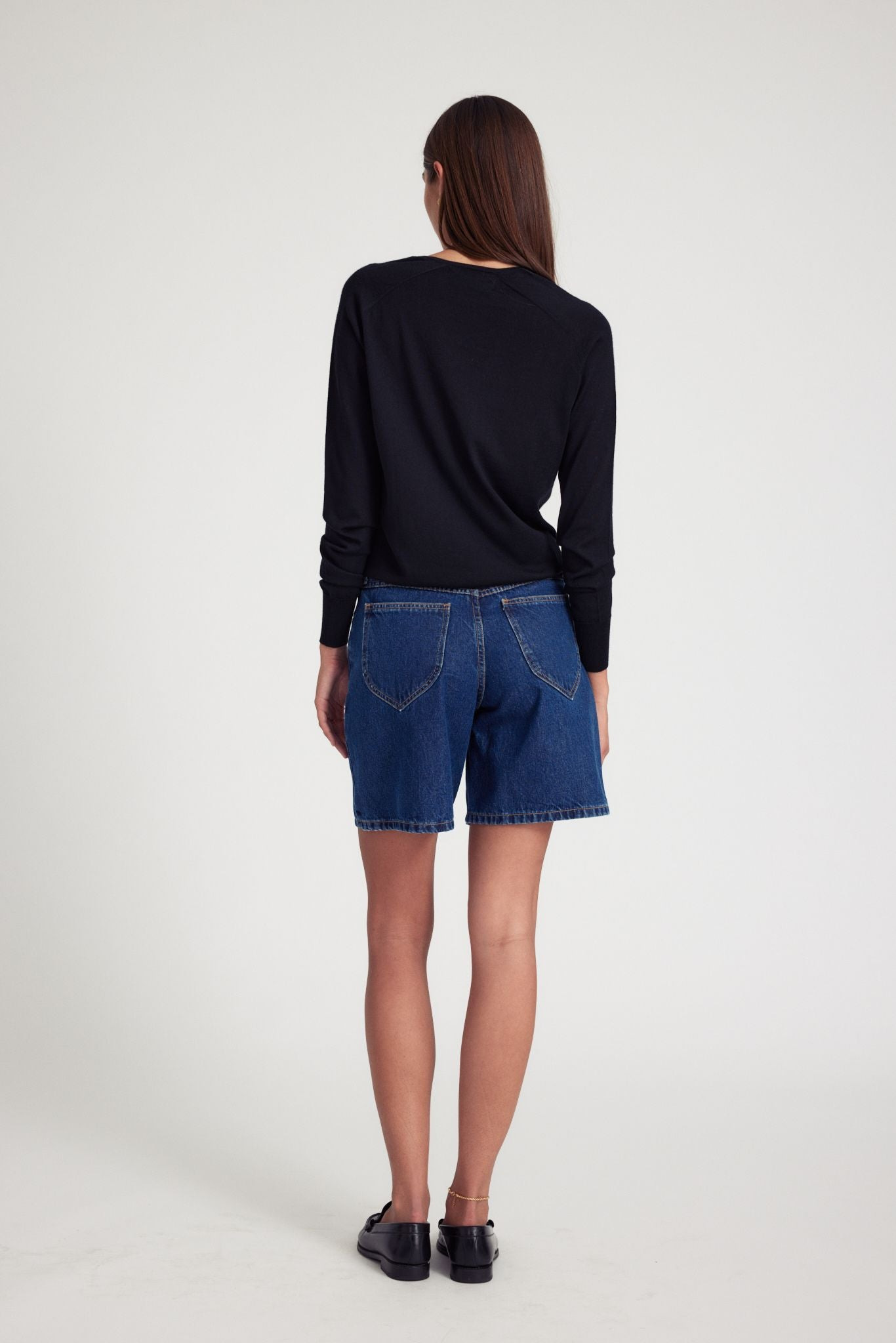 ALICIA A-LINE DENIM SHORTS - 4
